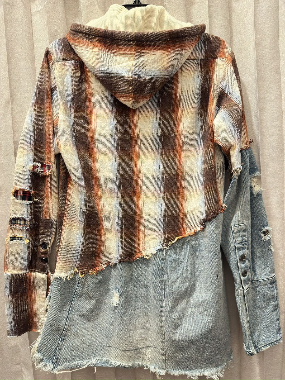 Greg Lauren Greg Lauren 50/50 tartan hoodie shirt jacket. Size US S / EU 44-46 / 1 - 2 Thumbnail