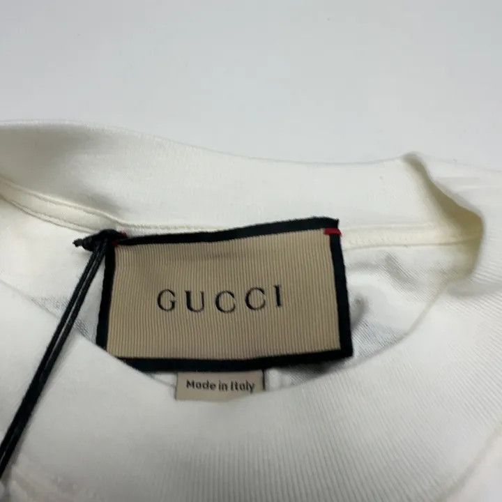 Gucci Gucci Gucci Men’s White Graphic Short Sleeve T-Shirt -2506 Size US S / EU 44-46 / 1 - 1 Thumbnail