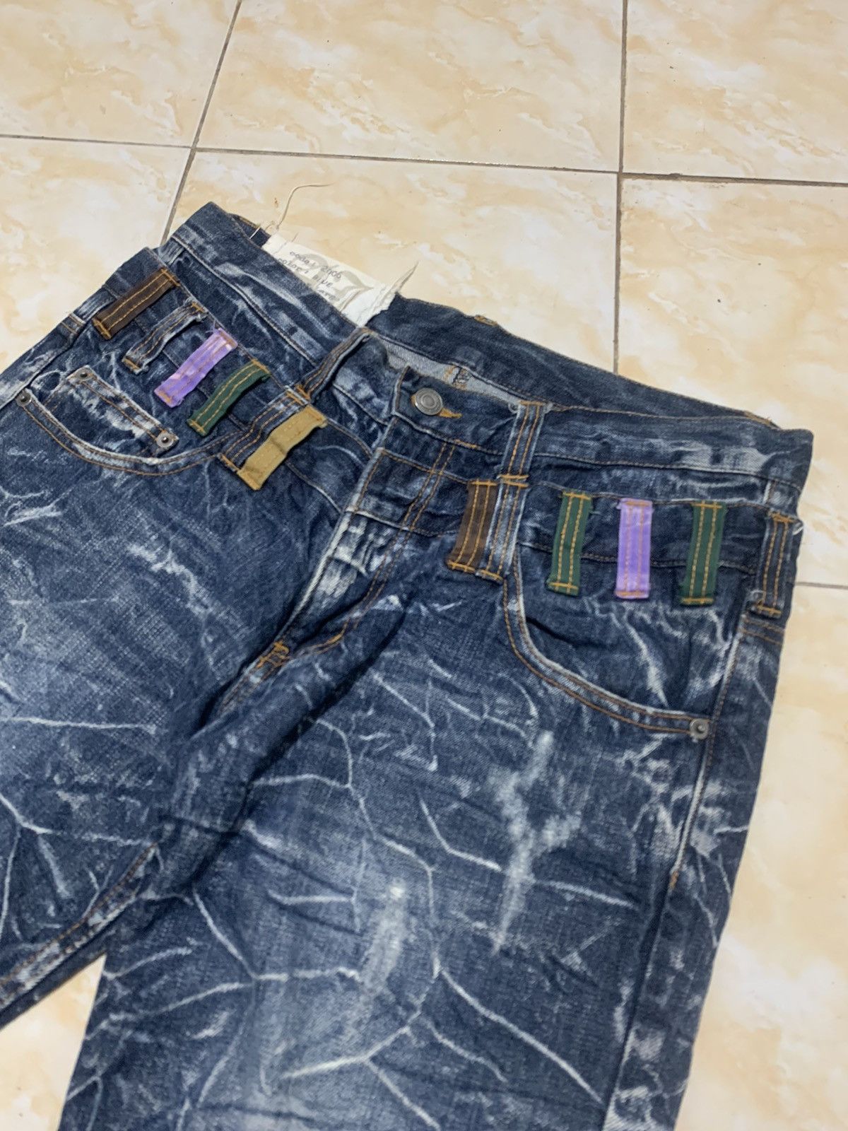 Japanese Brand Jorst pants double waist antfui jeans fading Size US 33 - 4 Thumbnail
