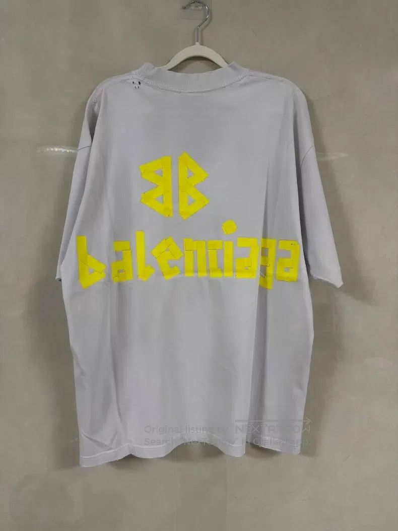 Balenciaga Balenciaga Tape Logo Short Sleeve T-Shirt Size US S / EU 44-46 / 1 - 2 Thumbnail