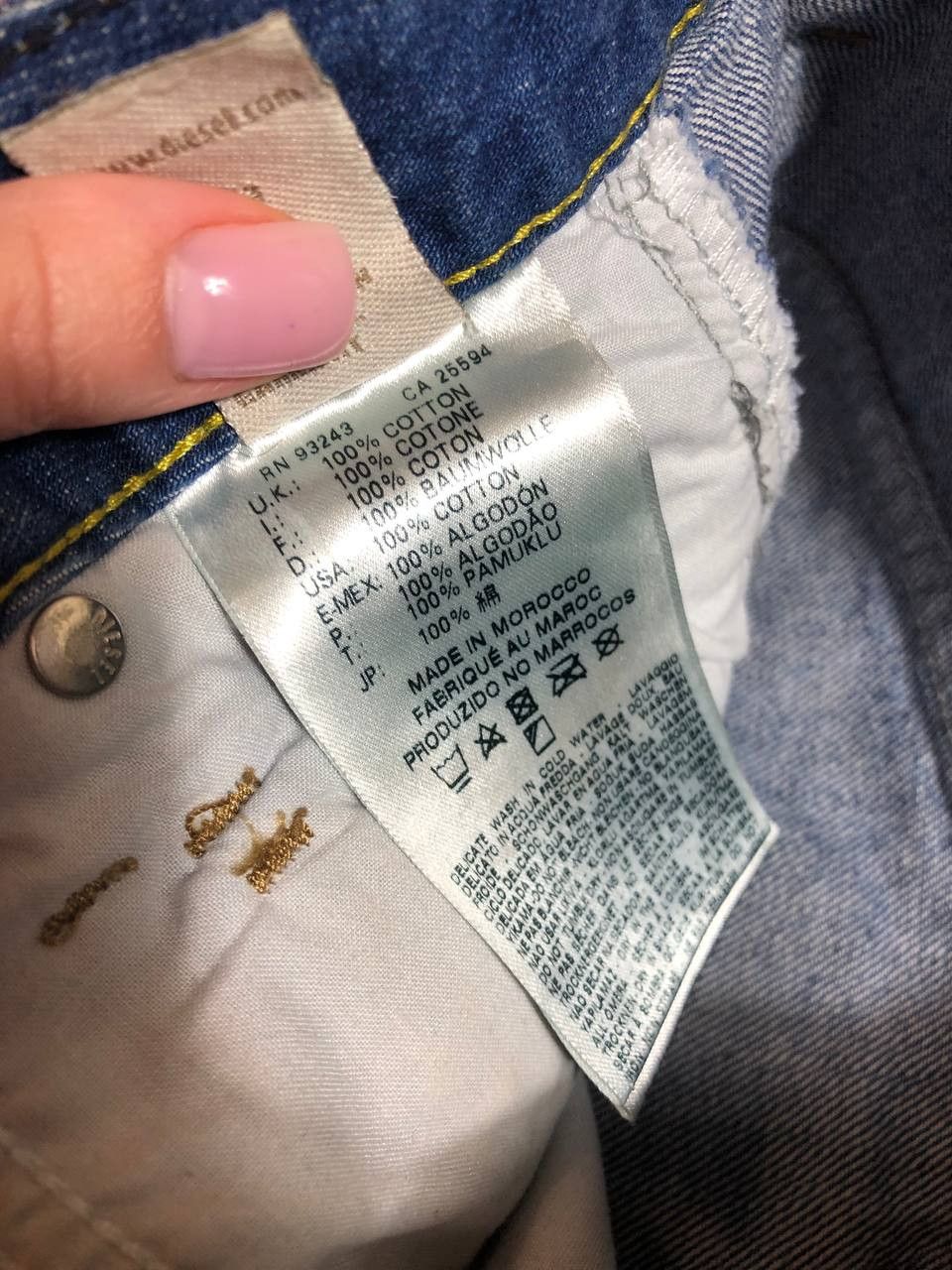 Diesel × Vintage Vintage Y2K Diesel Washed Distressed Denim Jeans Slim Size US 26 / EU 42 - 12 Thumbnail