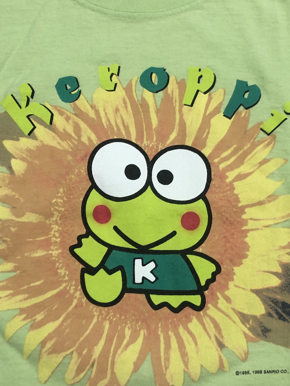 Vintage Vtg 1998 Keroppi Frog Hello Kitty Tee Size L / US 10 / IT 46 - 2 Thumbnail
