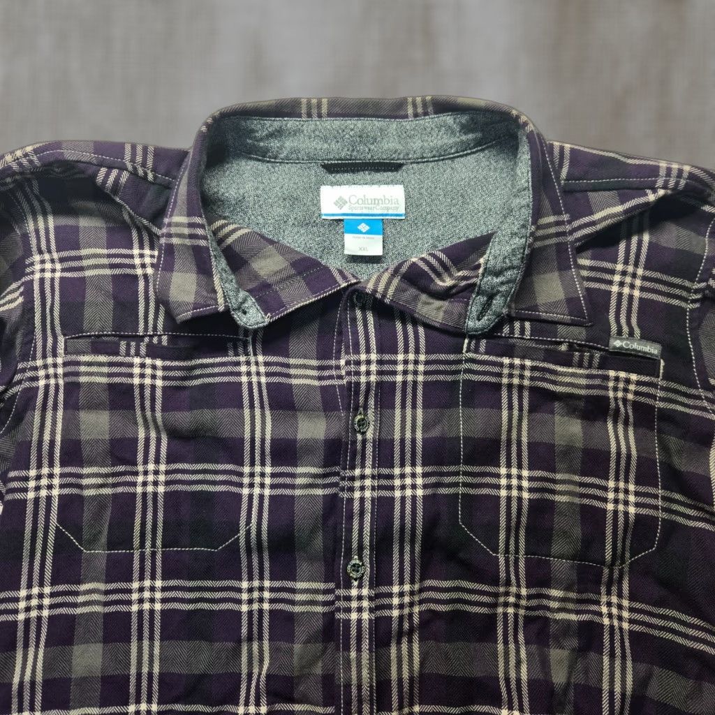 Vintage Columbia Shirt Button-Up Plaid Flannel Purple 2XL Mens Adult Size 2XL Button-Down Collared Pocket Outdoor All Seasons Vintage? No. Size US XXL / EU 58 / 5 - 1 Thumbnail