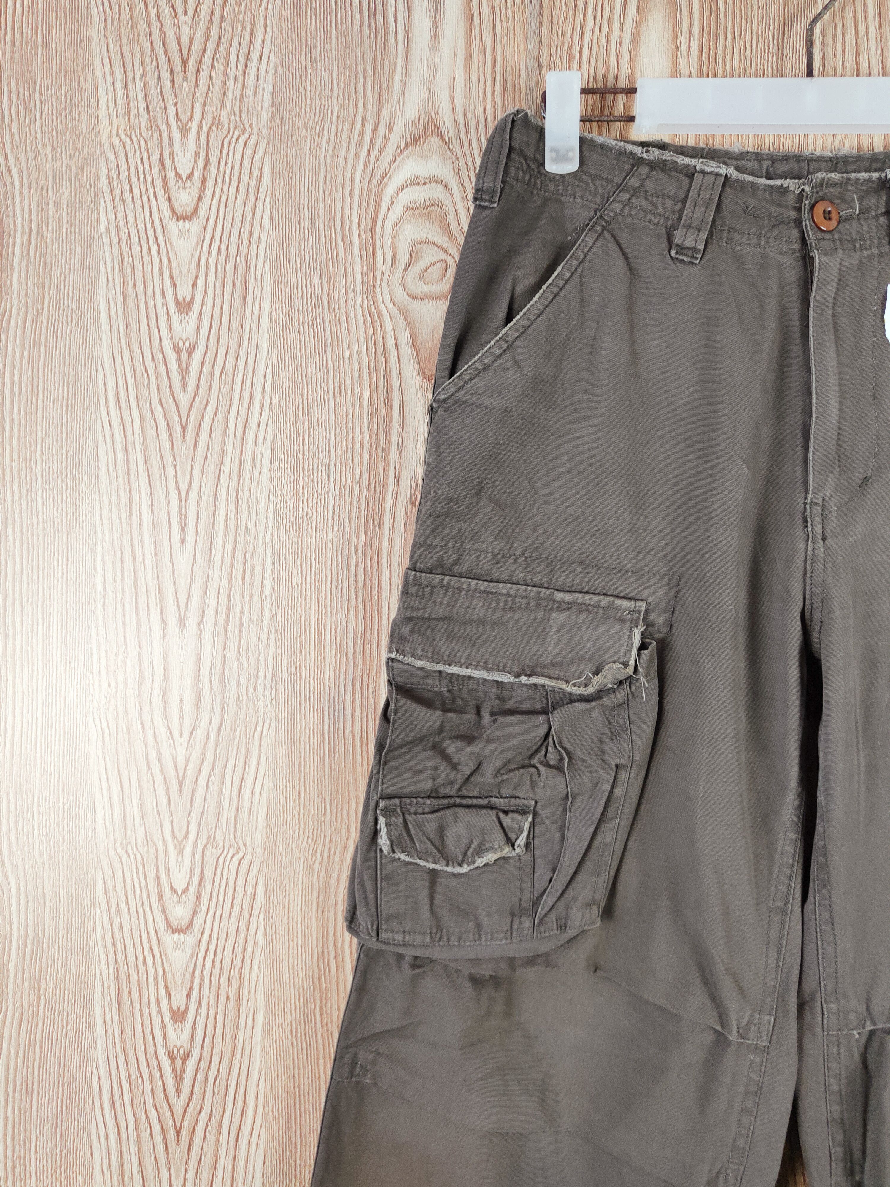 Japanese Brand Bobs Olive Multipocket Tactical Cargo Pants #W517 Size US 28 / EU 44 - 3 Thumbnail