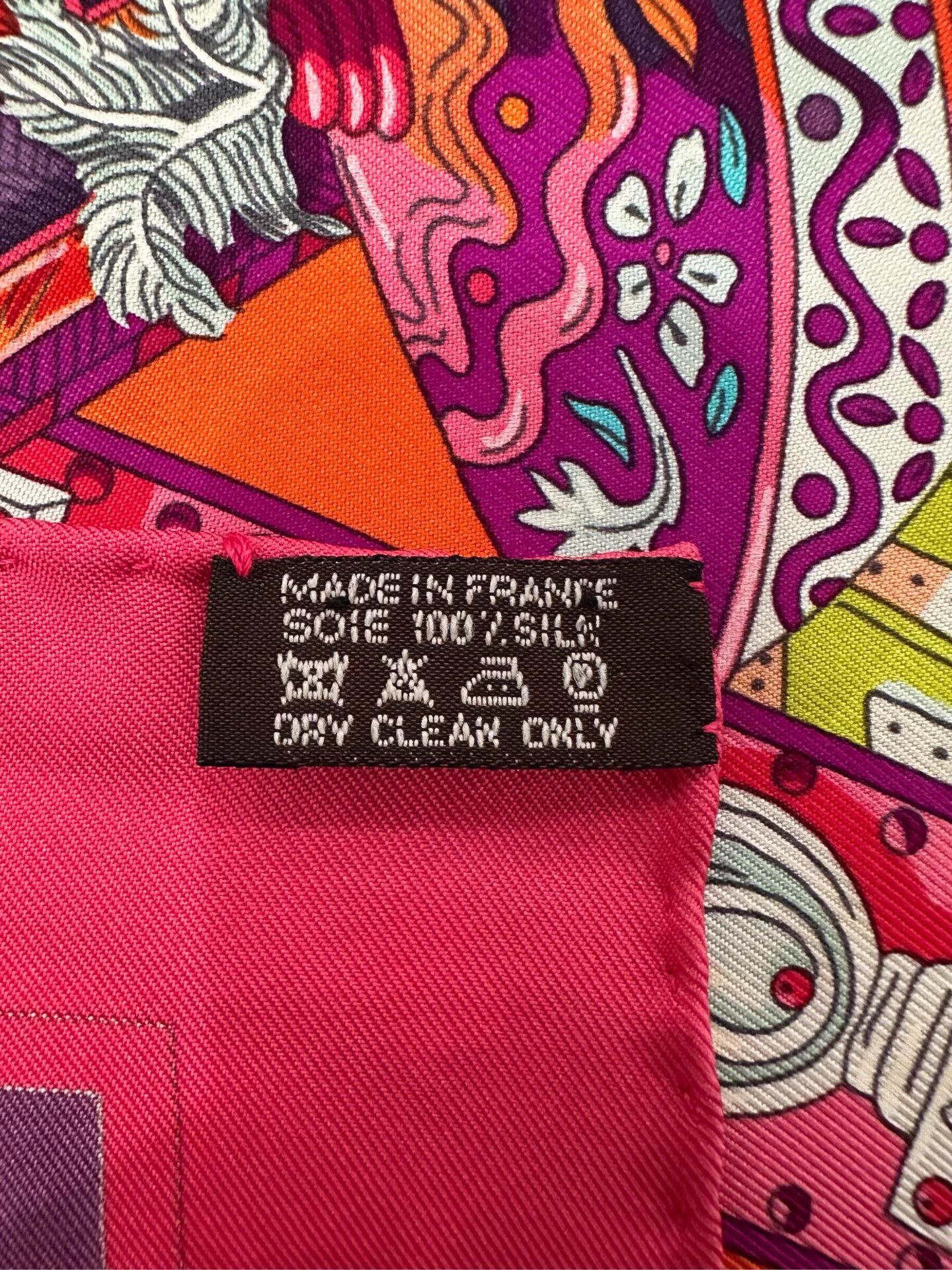 Hermes Hermes Unicorn Song Red Silk Scarf 90x90 New Boxed Size ONE SIZE - 6 Thumbnail