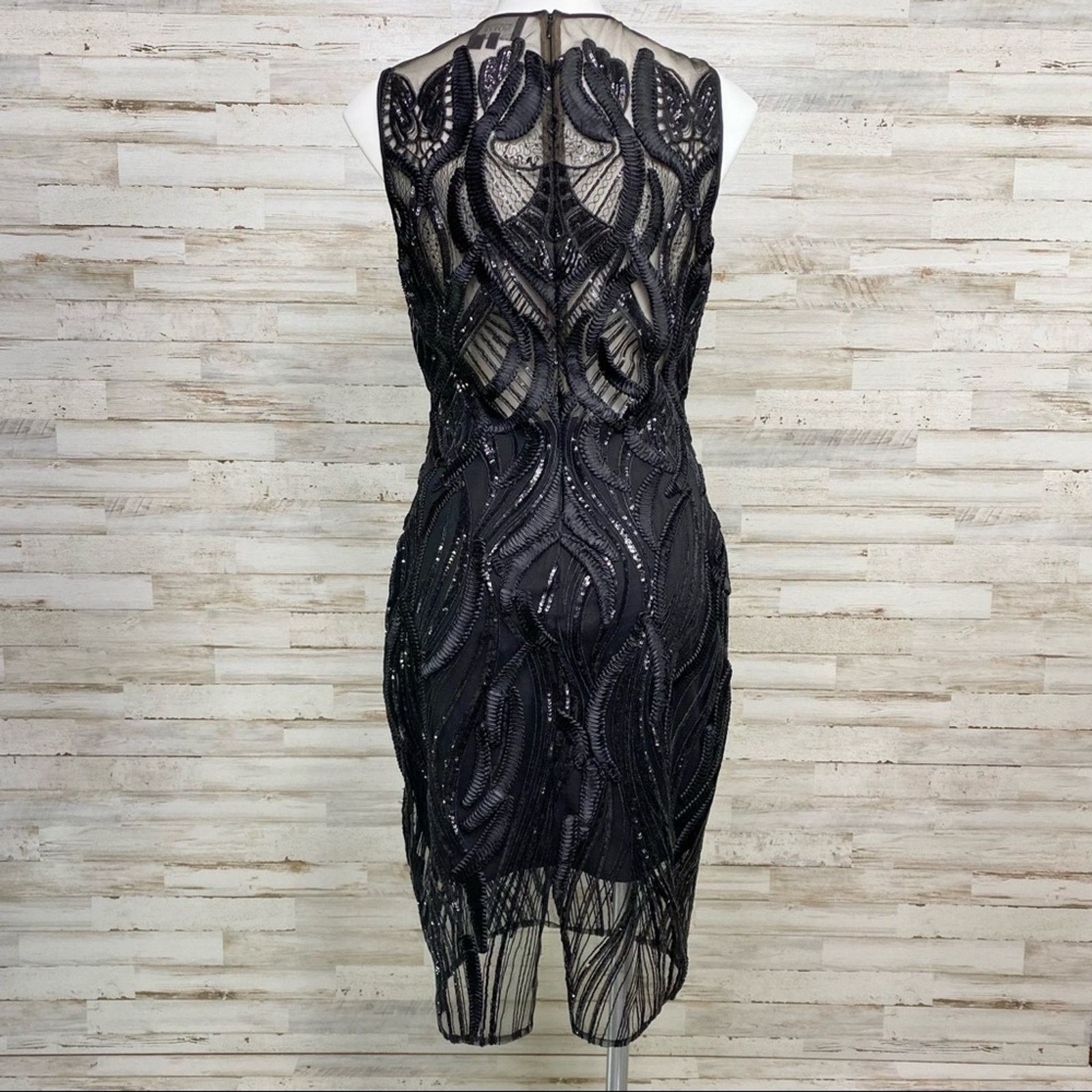 Marchesa Marchesa Notte Runway Collection Sequin Mesh Dress Size 4 Size S / US 4 / IT 40 - 10 Thumbnail