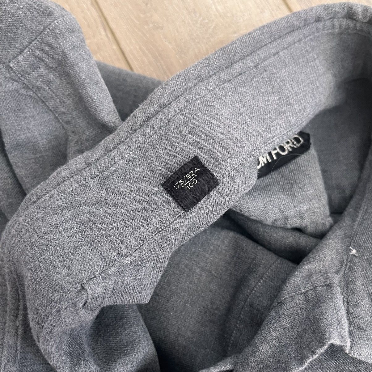 Tom Ford Tom Ford Grey Soft Cotton Shirt Size US L / EU 52-54 / 3 - 3 Thumbnail