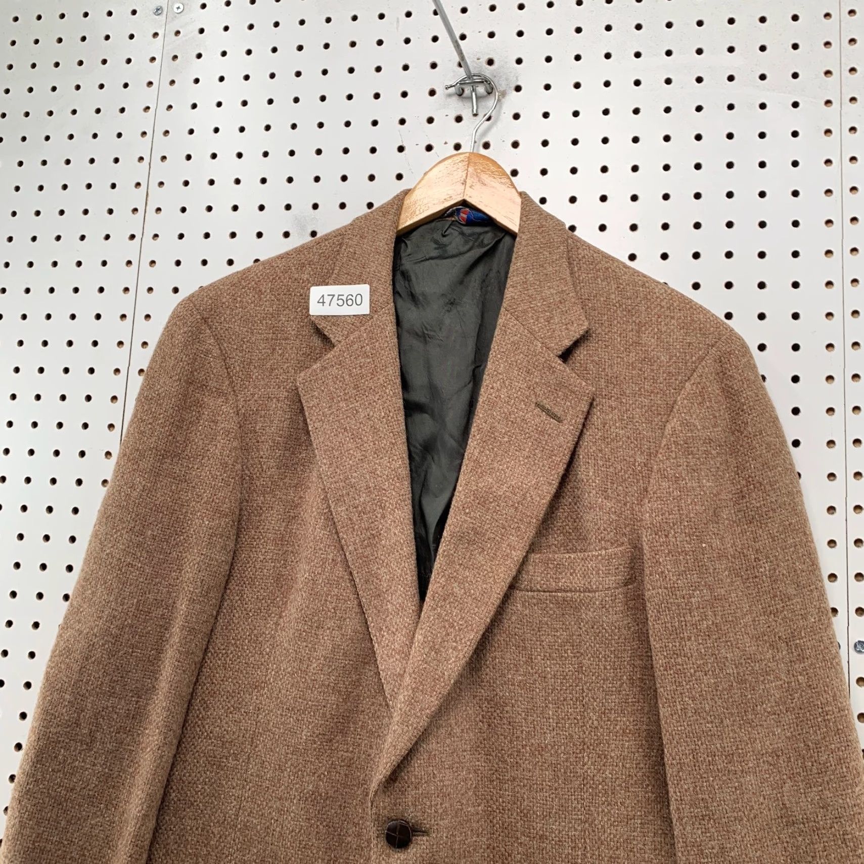 Vintage VINTAGE Baskin Tweed Wool Blazer Mens 40 Brown Business 60s Wool Blazer Two-Button Notch Lapel 2 Piece Regular Length JACKET Size 40R - 7 Thumbnail