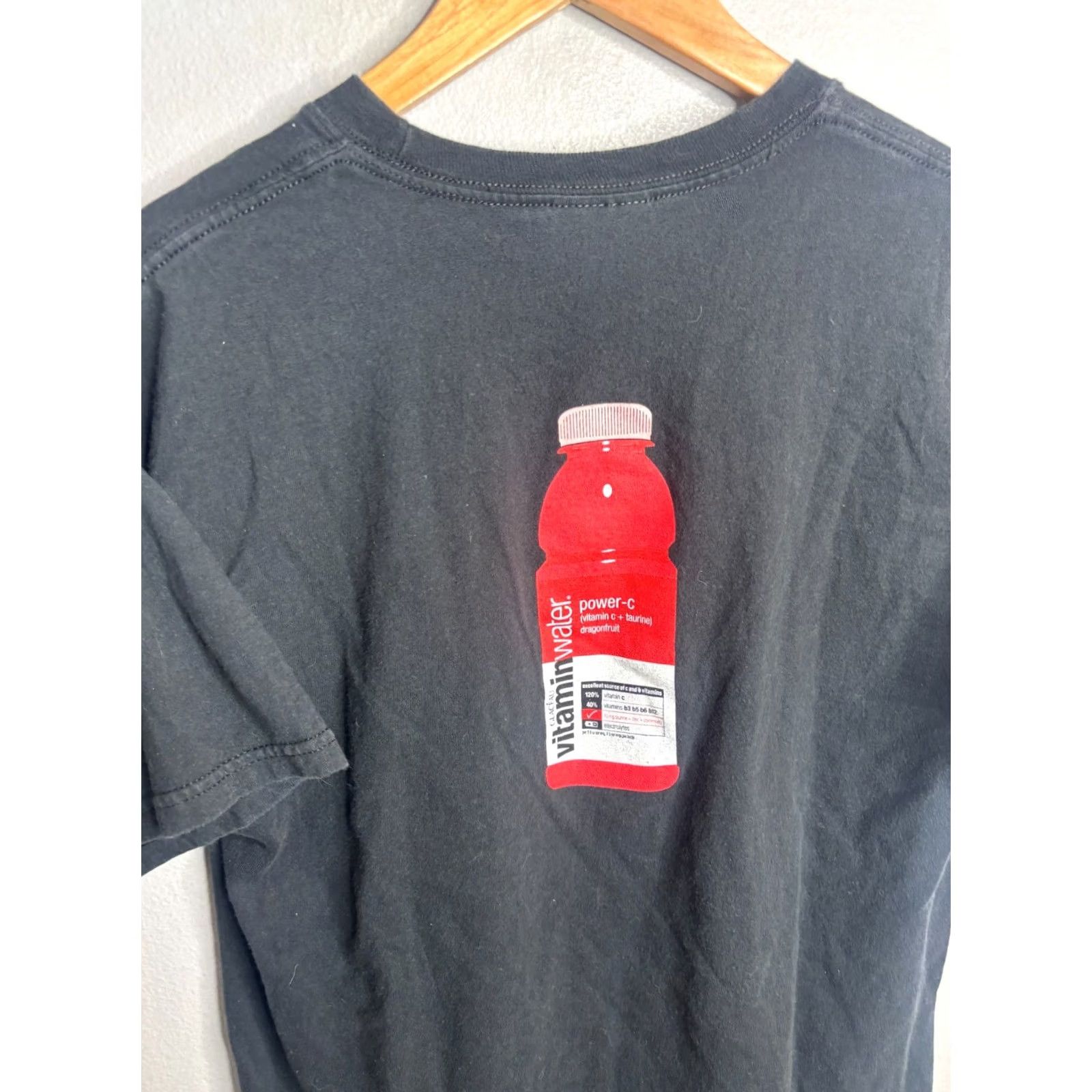 Hanes Glaceau Vitamin Water T-Shirt Mens Size Medium Black Size US M / EU 48-50 / 2 - 2 Thumbnail