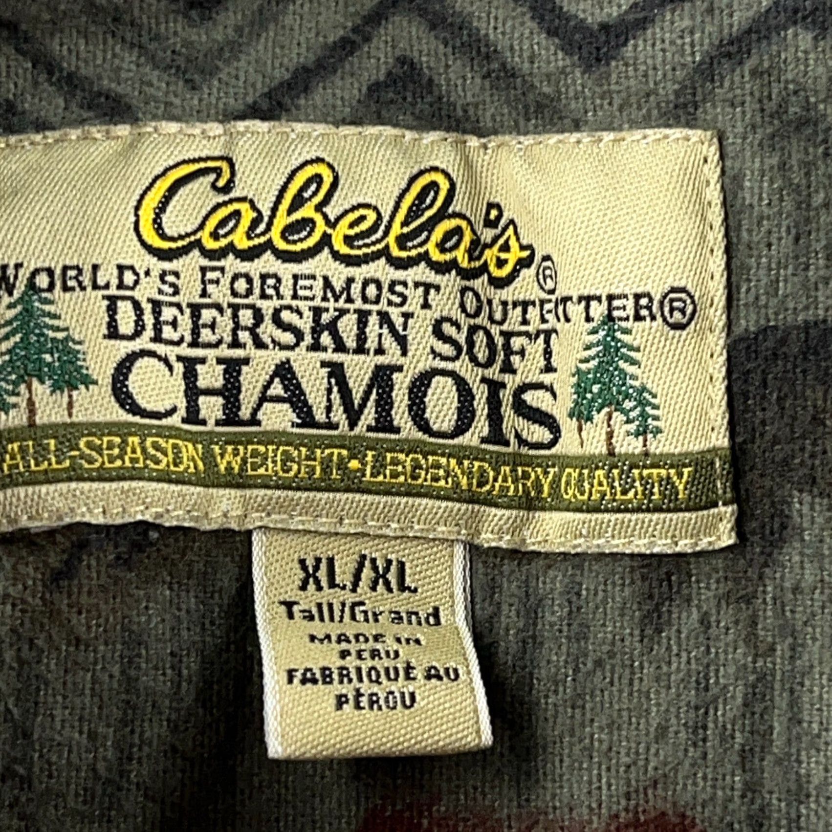 Vintage VINTAGE Cabela's Shirt Men XL Green Button Up Chamois Cloth Southwestern Wolf Size US XL / EU 56 / 4 - 3 Thumbnail