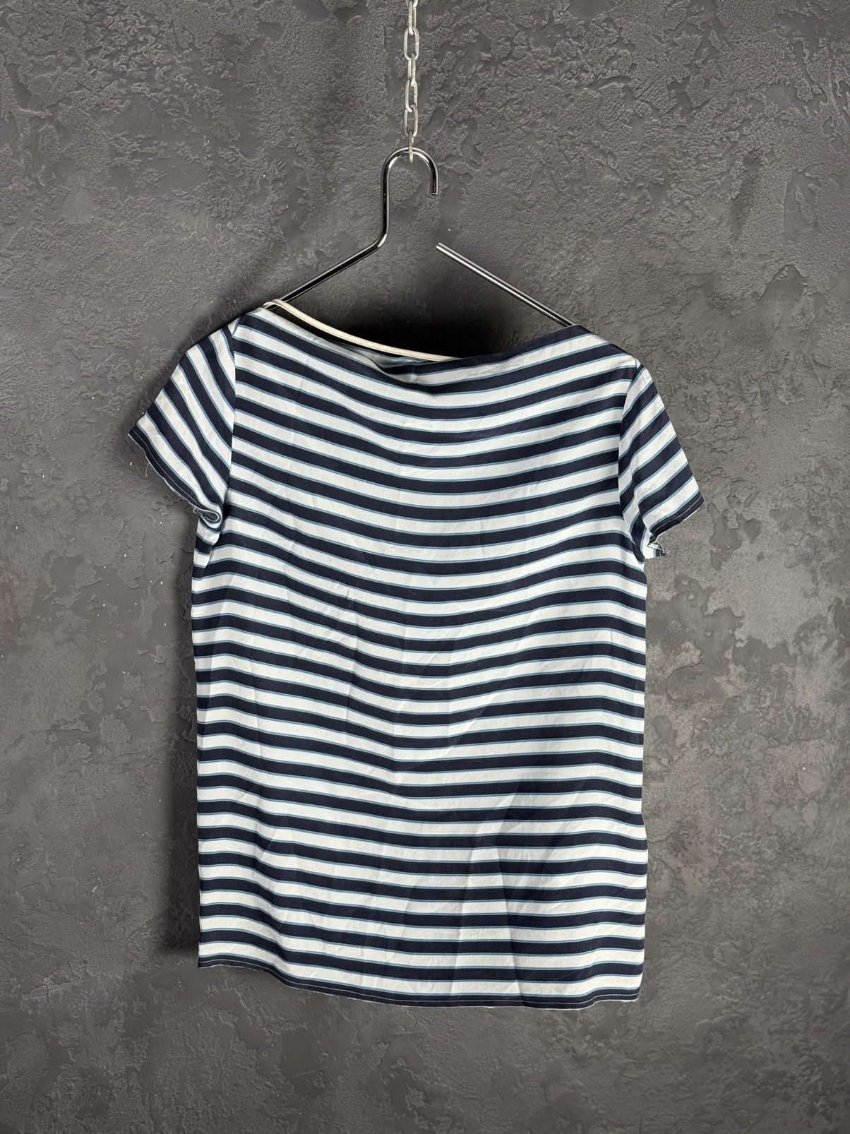 Miu Miu Miu Miu Silk Striped Short Sleeve Women’s T-Shirt Size S / US 4 / IT 40 - 5 Thumbnail