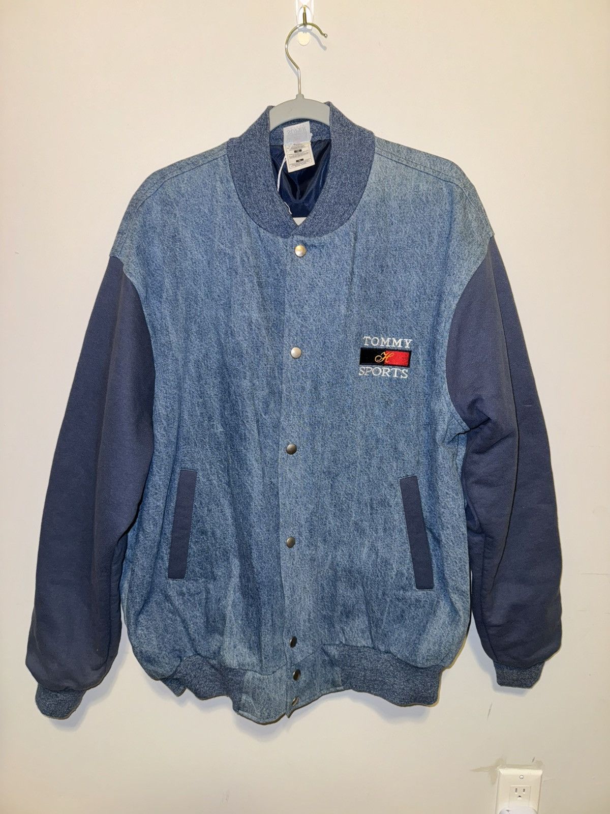 Tommy Hilfiger × Vintage Vintage Denim Tommy Hilfiger varsity jacket Size US XL / EU 56 / 4 - 1 Thumbnail