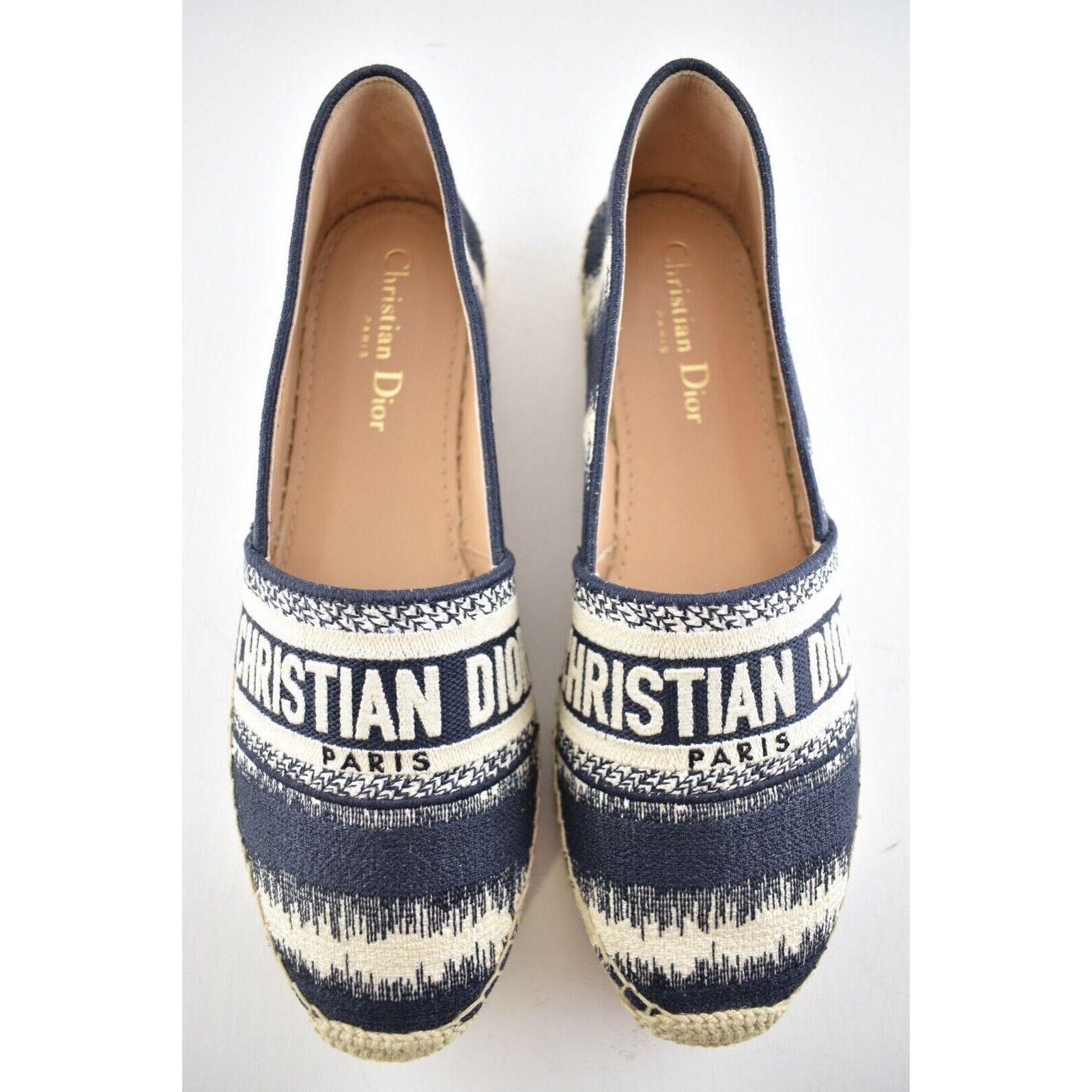 Dior Dior Granville D Stripes Cotton Blue White Logo Size US 7 / IT 37 - 8 Thumbnail