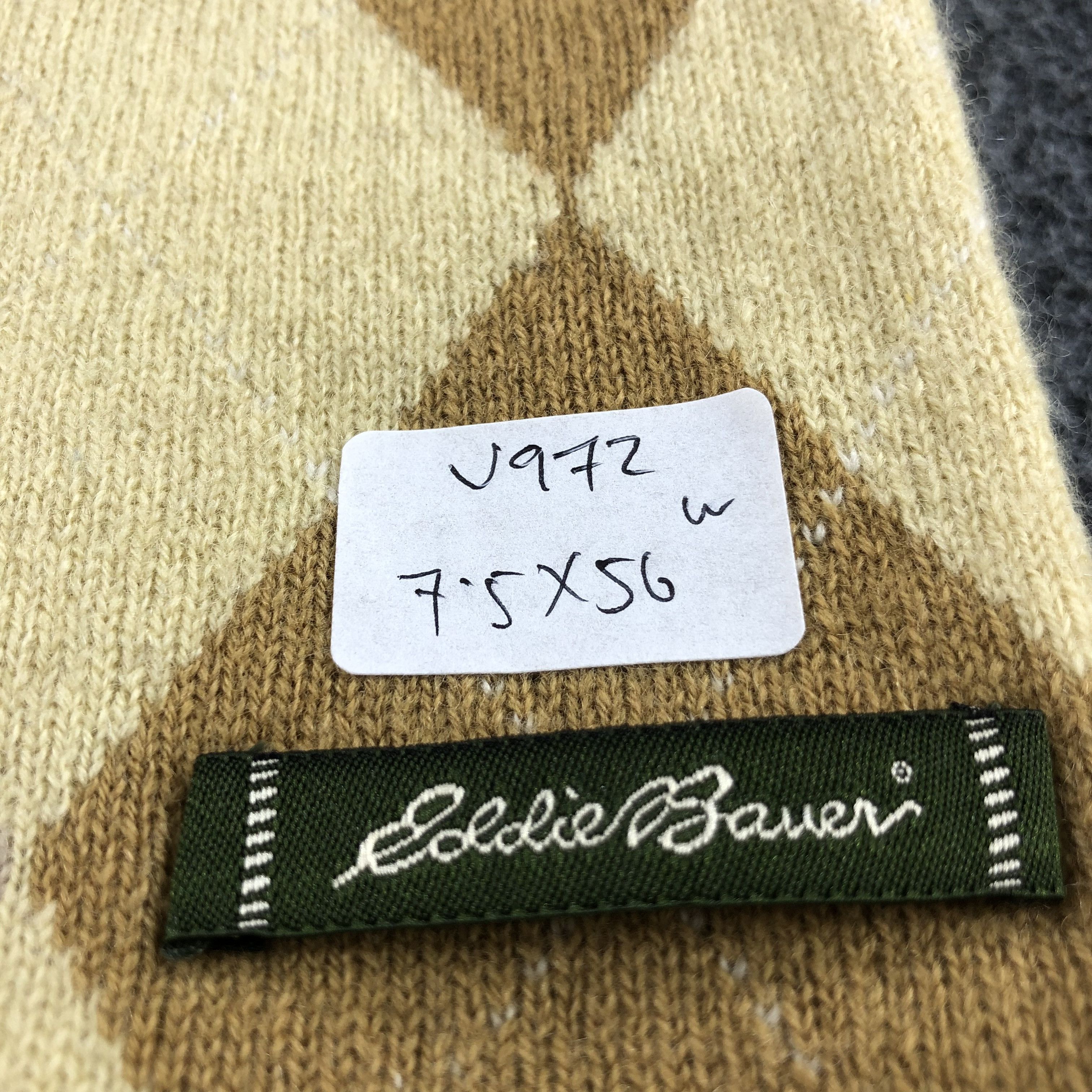 Eddie Bauer Eddie Bauer Argyle Wool Scarf Muffler V972 Size ONE SIZE - 6 Thumbnail