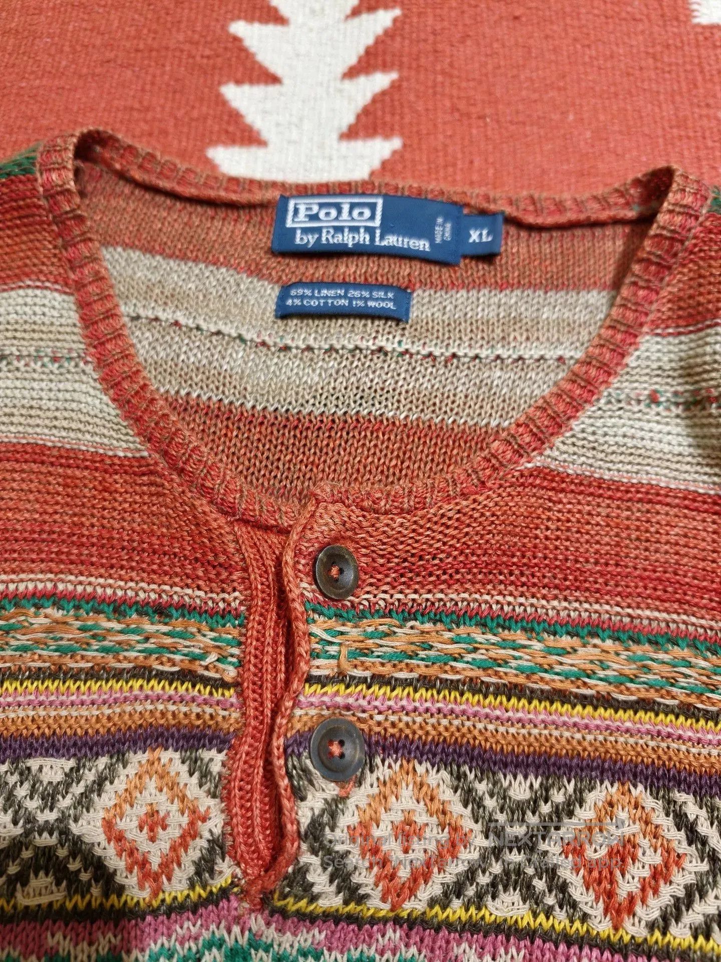 Polo Ralph Lauren Ralph Lauren Henley Knit Sweater. Size US XL / EU 56 / 4 - 7 Thumbnail