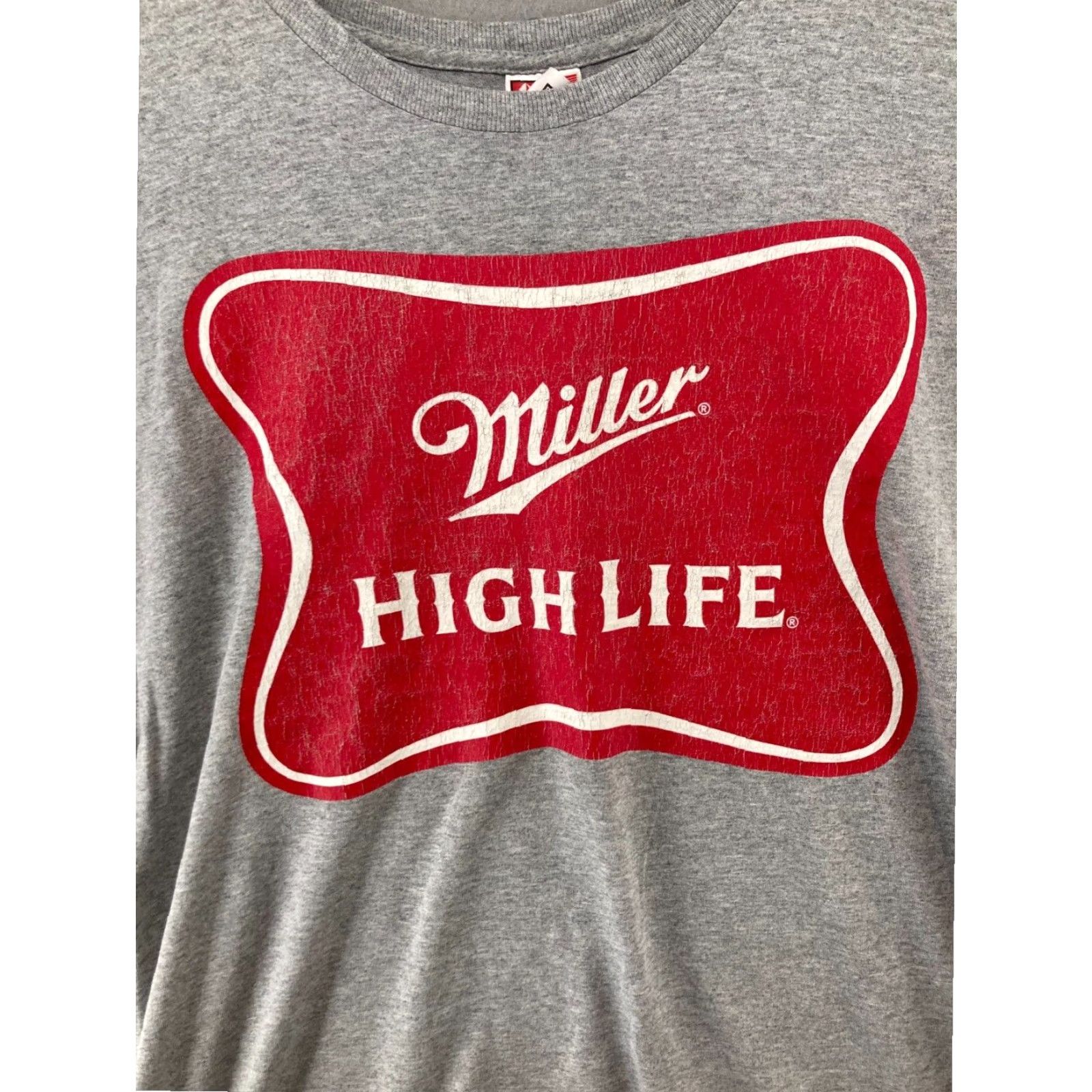 Vintage Miller High Life Mens T Shirt XL Extra Large Gray American Made Size US XL / EU 56 / 4 - 4 Thumbnail
