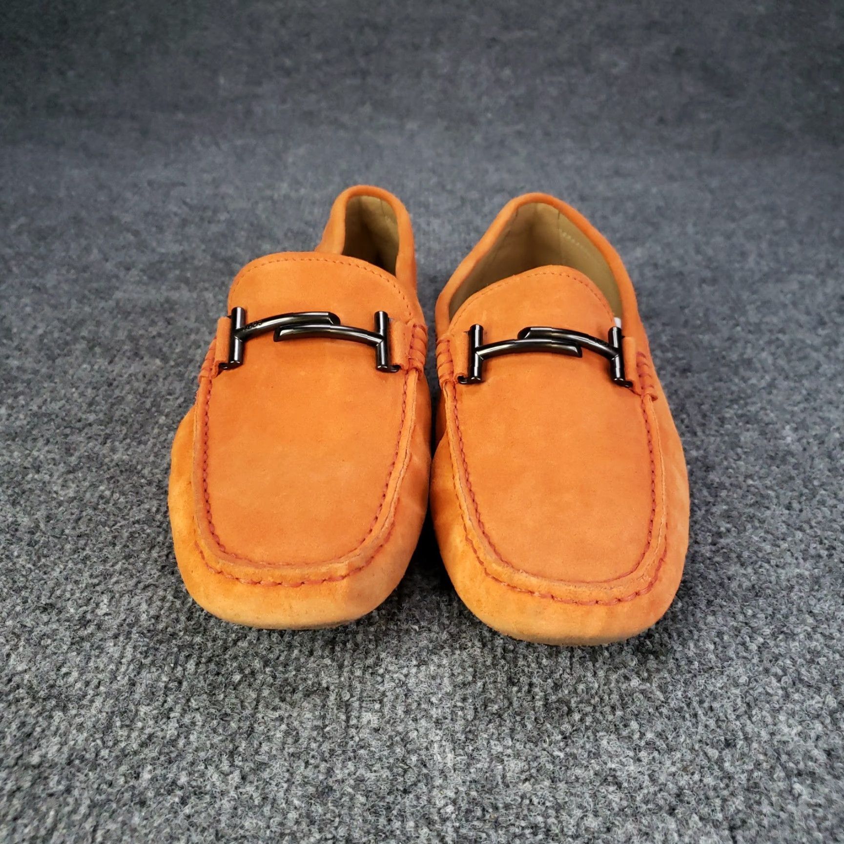 Vintage Tod's Gommino Loafers Mens Size 6 Orange Suede Slip On Casual Size US 6 / EU 39 - 2 Thumbnail