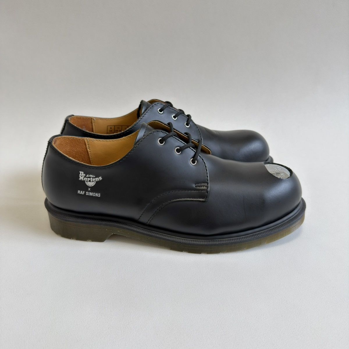 Raf Simons Keaton 1 Black Leather Metal Toe Cap Shoes Size US 10 / EU 43 - 2 Thumbnail