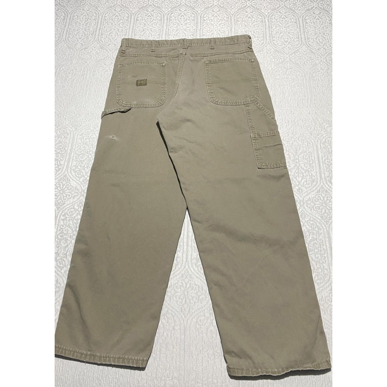 Wrangler Wrangler Mens Pants Carpenter Workwear 36x30 Khaki Beige Cotton Canvas Relaxed Fit 940R0BH Mens Size US 36 / EU 52 - 2 Thumbnail