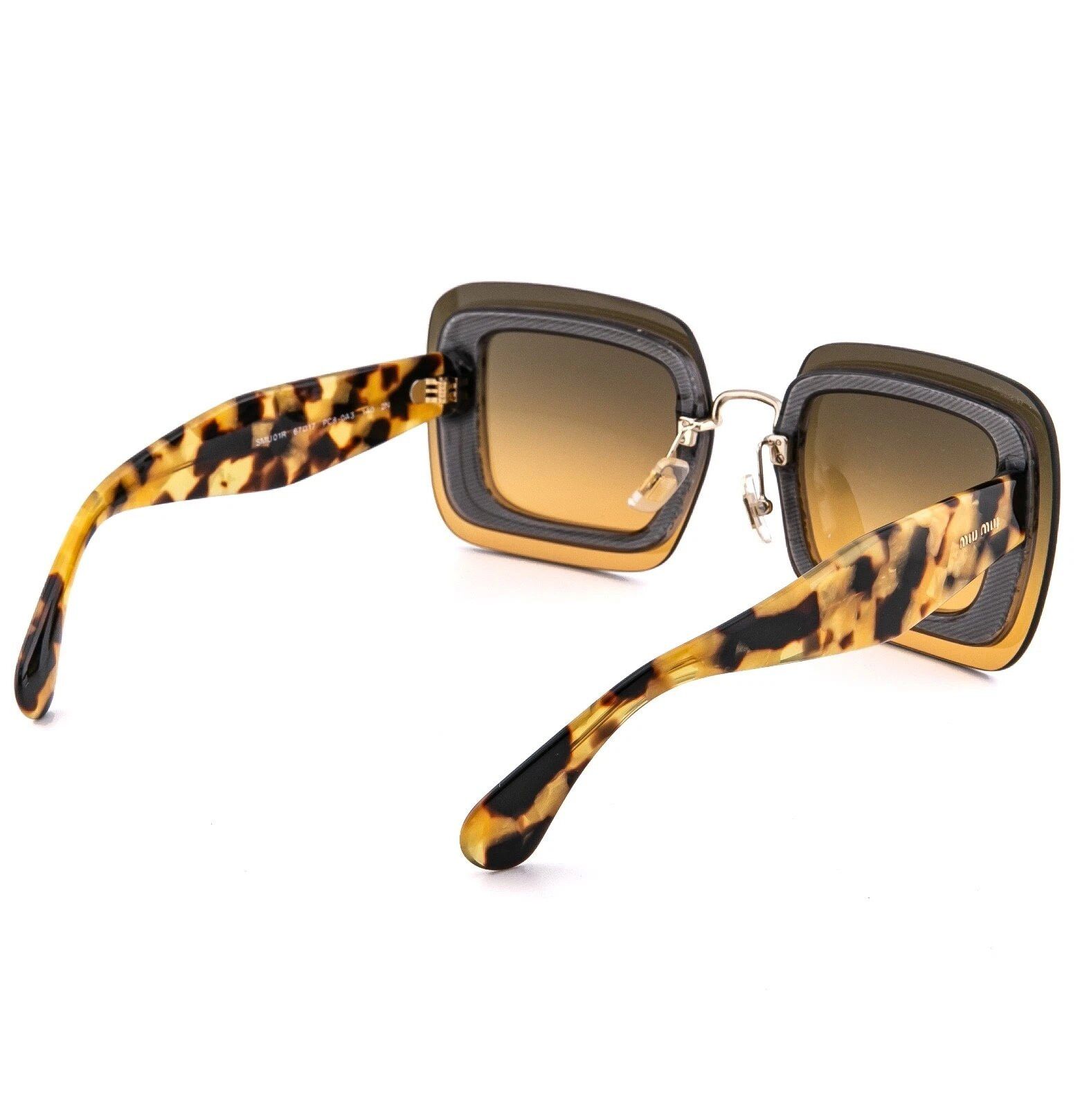 Miu Miu MIU MIU REVEAL 01RS MU01RS Orange Fashion Sunglasses 01R Size ONE SIZE - 3 Thumbnail