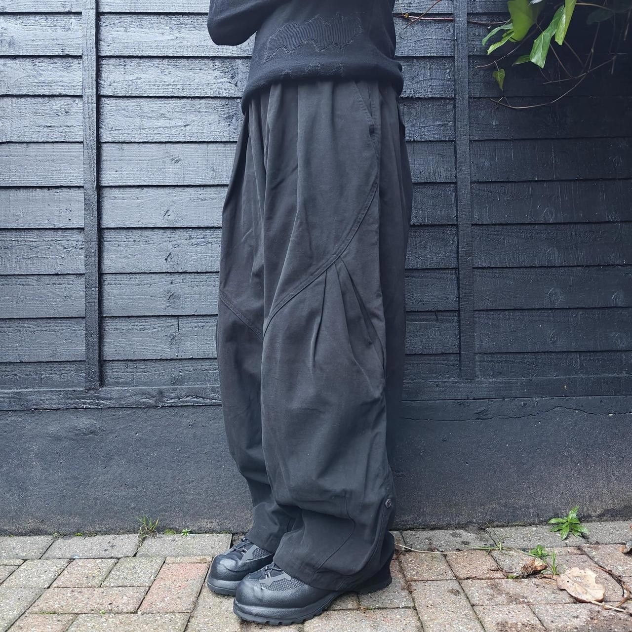 Other Japanese Black Pleated Baggy Trousers Size US 32 / EU 48 - 2 Thumbnail