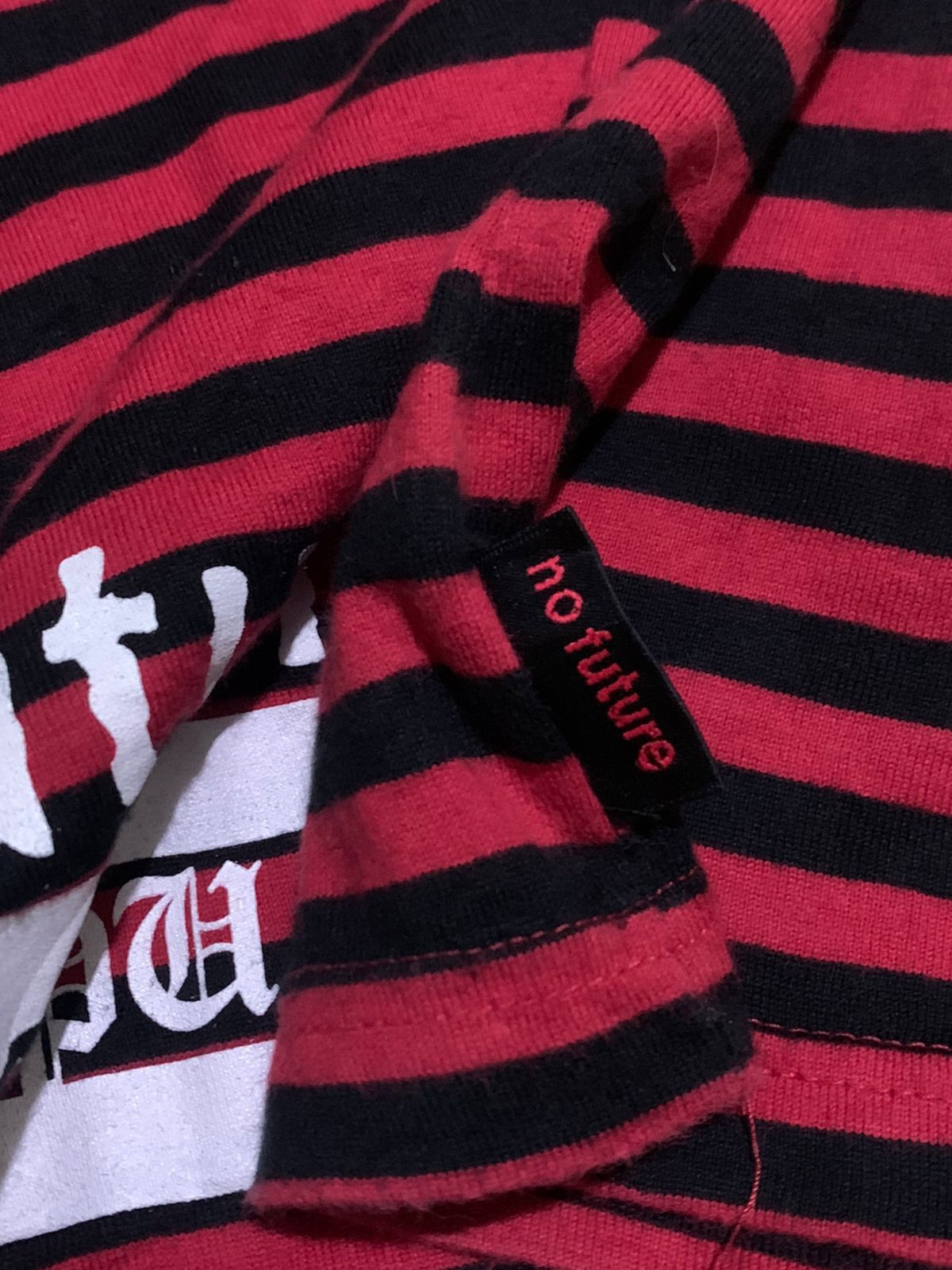 If Six Was Nine × Japanese Brand × Le Grande Bleu (L.G.B.) 2000s No Future Skull Anarchy Stripe Tee Size US S / EU 44-46 / 1 - 5 Thumbnail