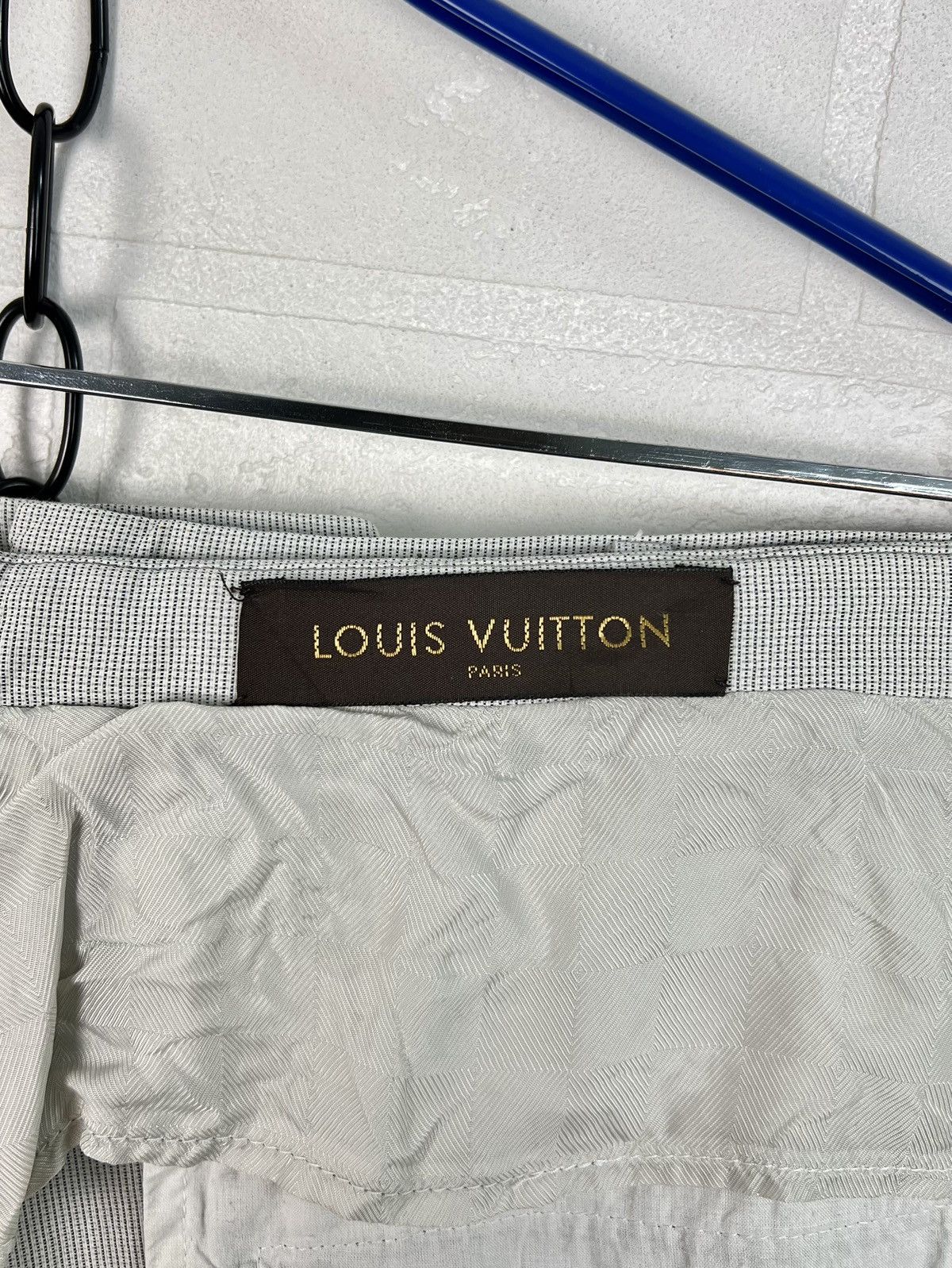 Louis Vuitton LOUIS VUITTON Shorts Chino Strap LV Plaid Cotton Gray Men's Size US 34 / EU 50 - 17 Thumbnail