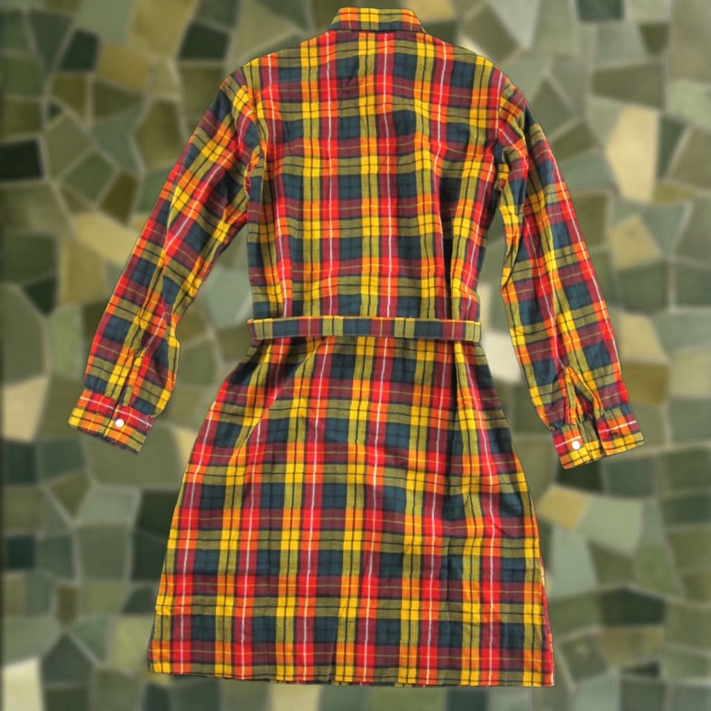 Wrangler VINTAGE Wrangler Shirt Dress XS Button Down Collar Plaid Western Pattern Cotton Green for Women Size XS / US 0-2 / IT 36-38 - 1 Thumbnail