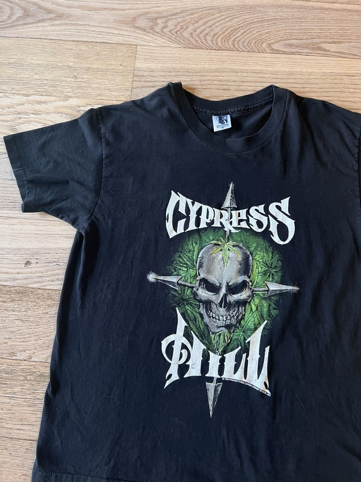 image of Rap Tees x Vintage 1995 Cypress Hill Tour T Shirt Weed Gem Tag 90's in Black, Men's (Size XL)