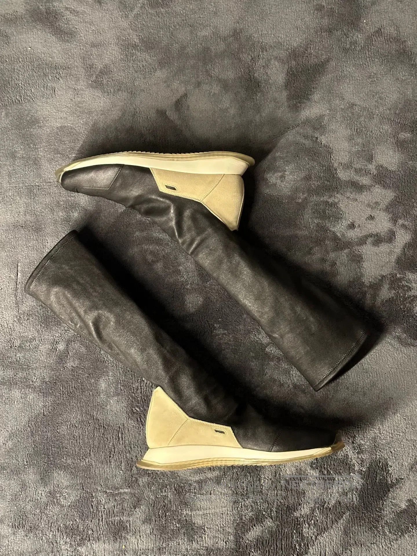 Rick Owens Rick Owens Suede Panel Tank Socks Boots. Size US 7 / EU 40 - 2 Thumbnail