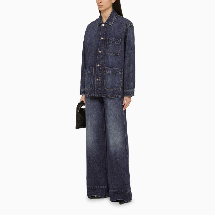 Bottega Veneta o1d2blof0824 Denim Jeans in Blue Size 25" / US 0 / IT 36 - 2 Thumbnail