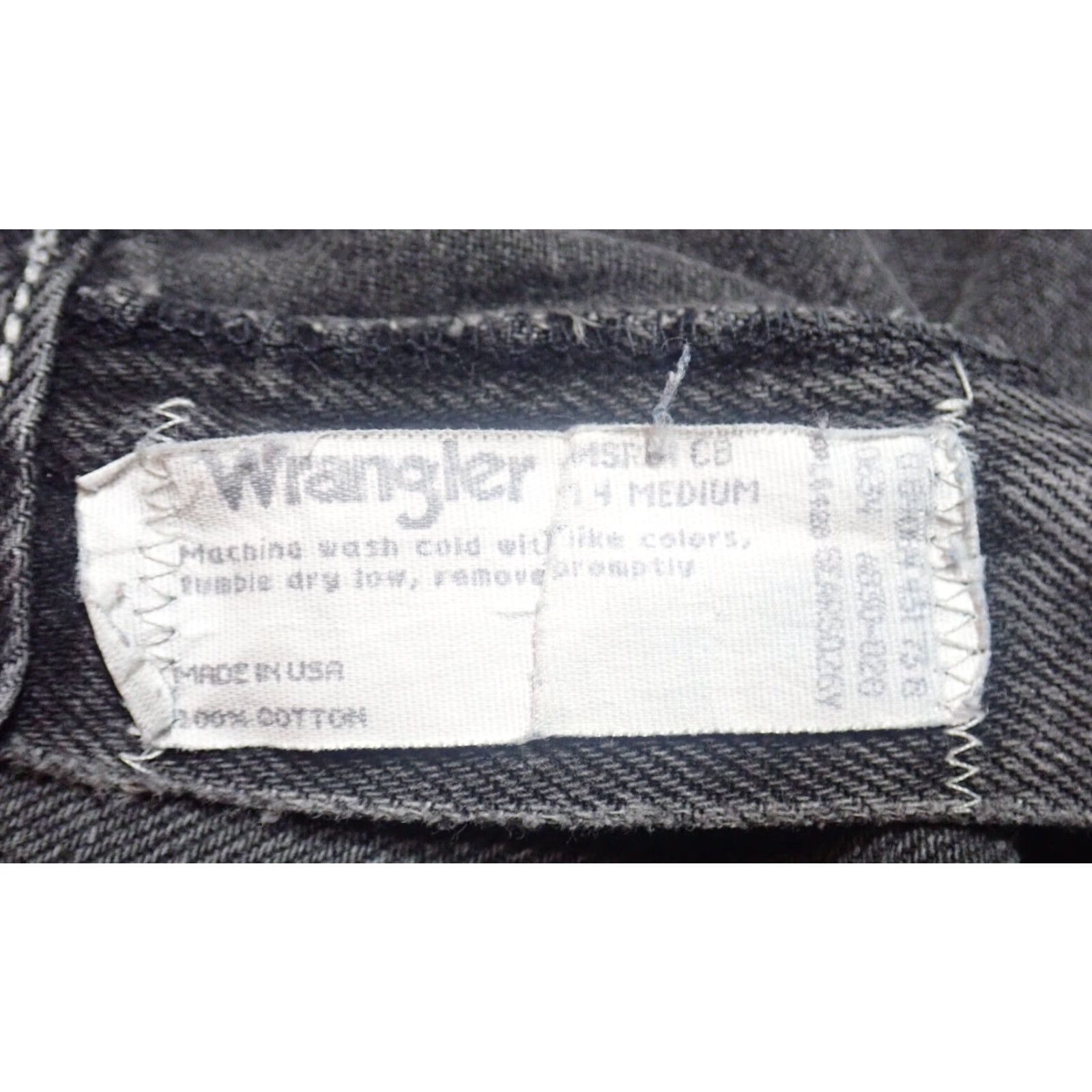 Wrangler Vintage Women’s Wrangler Denim Jeans 14 High Rise Tapered Leg USA Black Cotton 90s Size 36" / US 14 / IT 50 - 5 Thumbnail