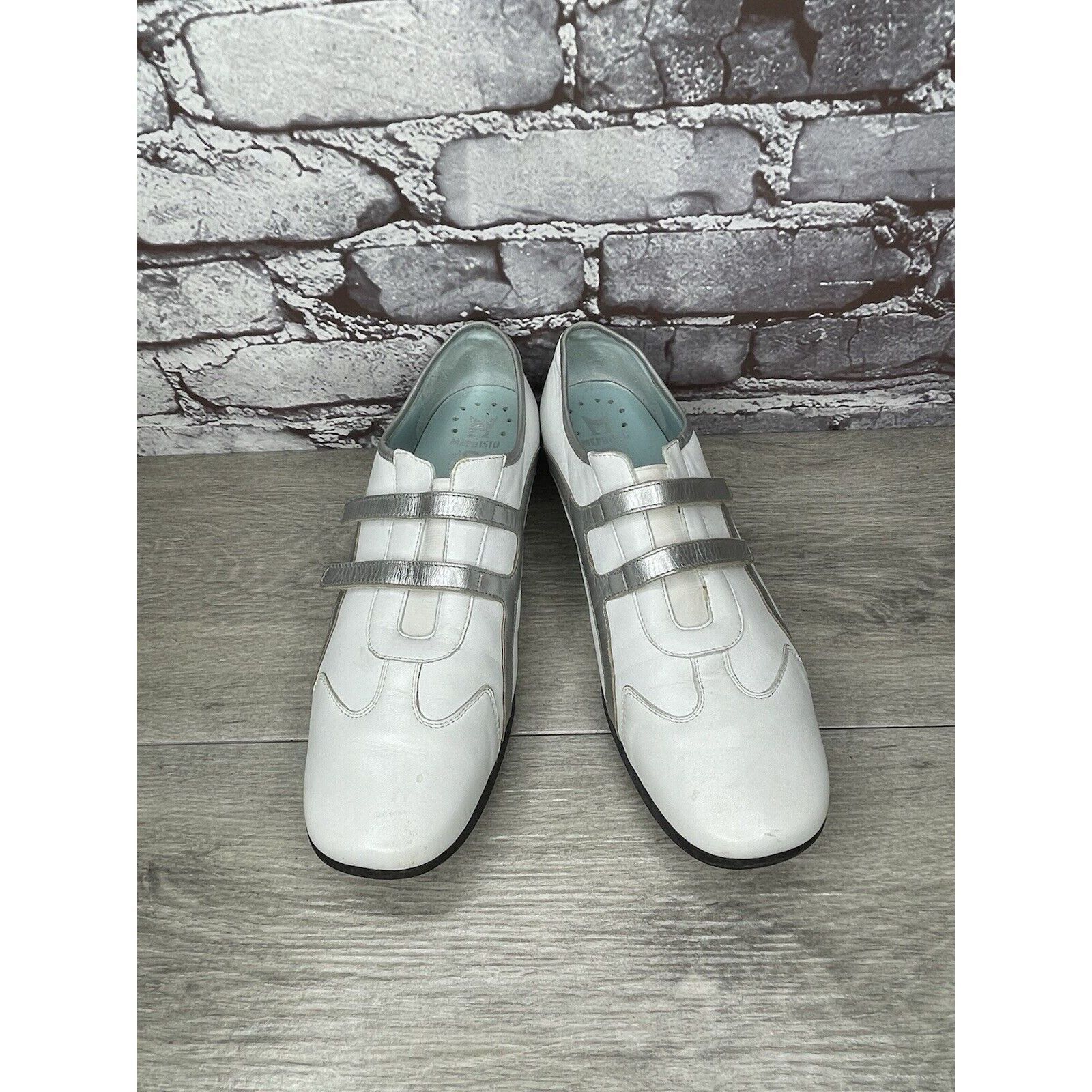 Mephisto Mephisto Cool Air White Leather Strap Driving Loafers Shoes Size US 10 / IT 40 - 12 Thumbnail
