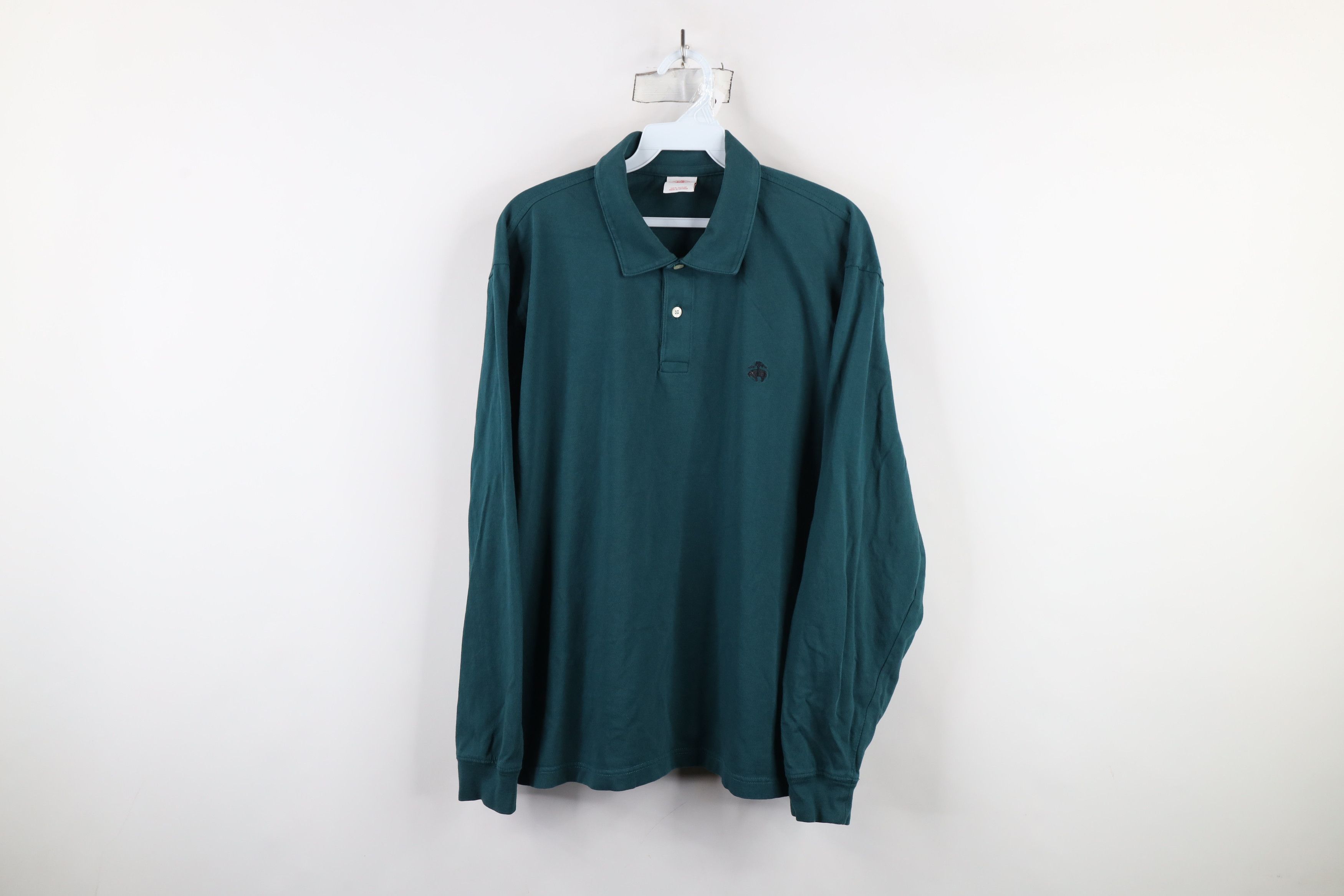 Brooks Brothers Vintage Brooks Brothers Long Sleeve Polo Shirt Green Cotton Size US L / EU 52-54 / 3 - 1 Thumbnail