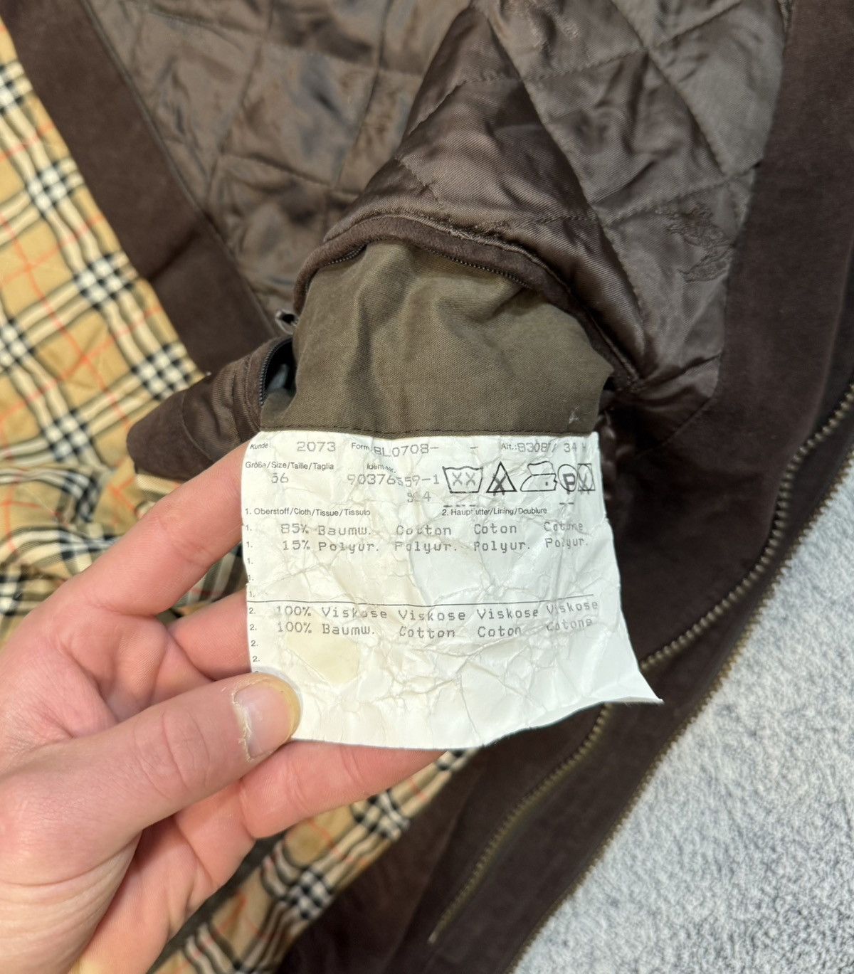 Burberry Burberrys Mens Vintage Brown Jacket Nova Check Lined 56 Coat Size US XL / EU 56 / 4 - 12 Thumbnail