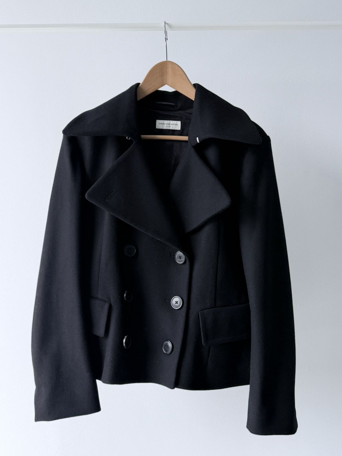 Dries Van Noten Dries Van Noten Wool Double Breasted Short Coat Jacket Size XS / US 0-2 / IT 36-38 - 1 Thumbnail