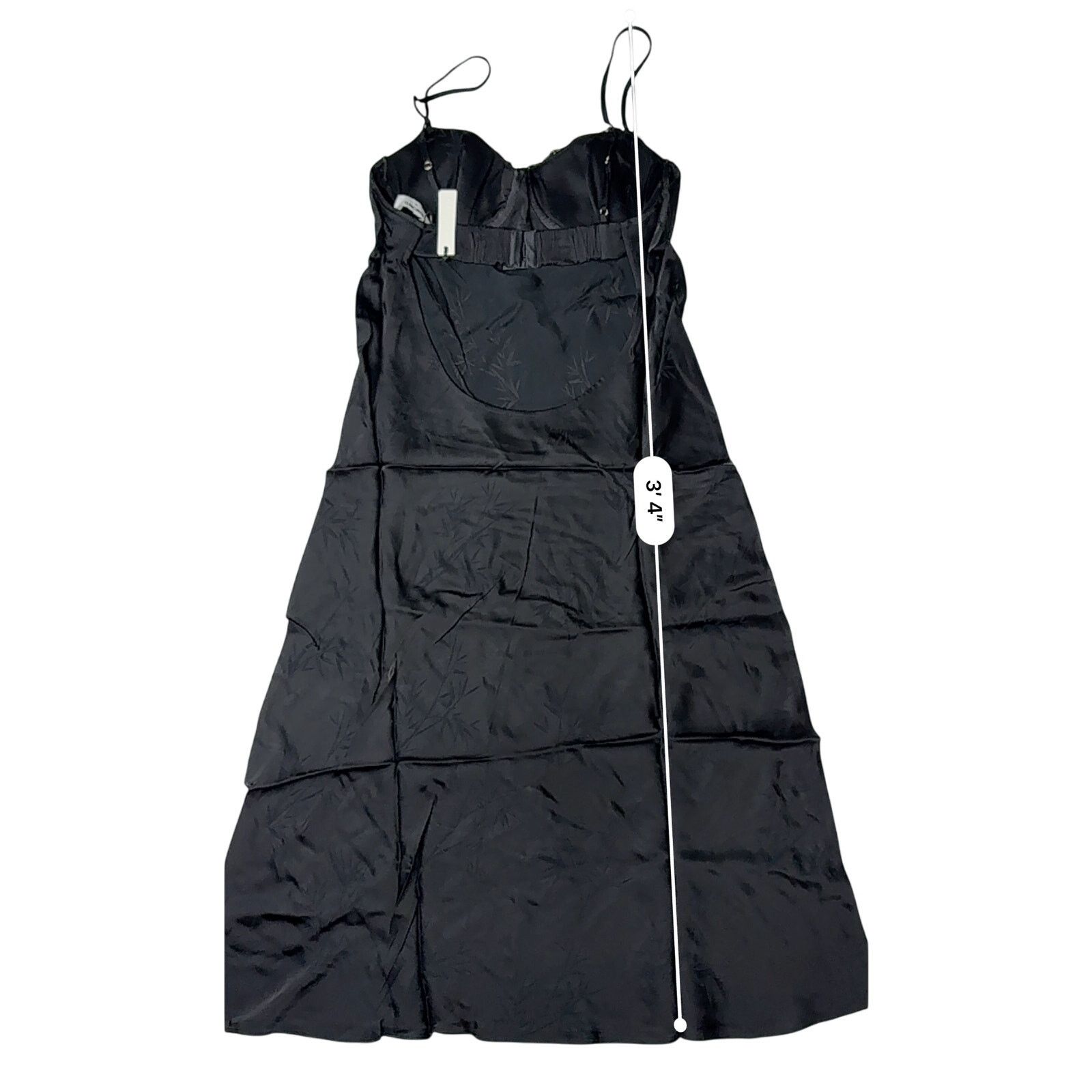 & Other Stories Rumored Negroni Midi Dress Black Bamboo MEDIUM Timeless NWT Size M / US 6-8 / IT 42-44 - 7 Thumbnail