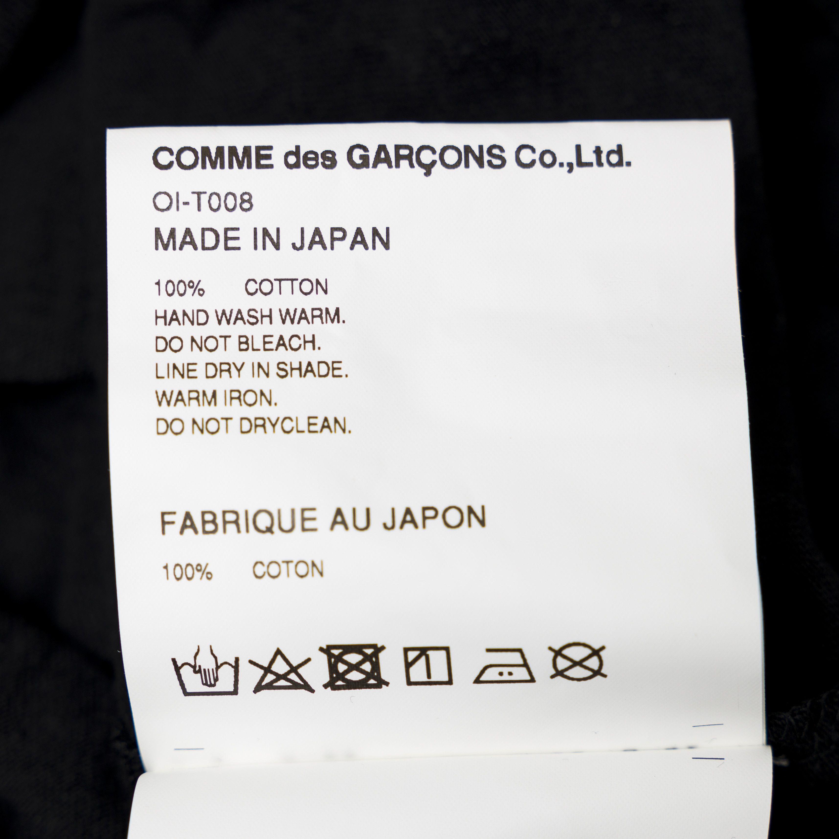 Comme des Garcons BNWT COMME des GARÇONS FLUORESCENT LOGO T-Shirt Blk XL Size US XL / EU 56 / 4 - 3 Thumbnail