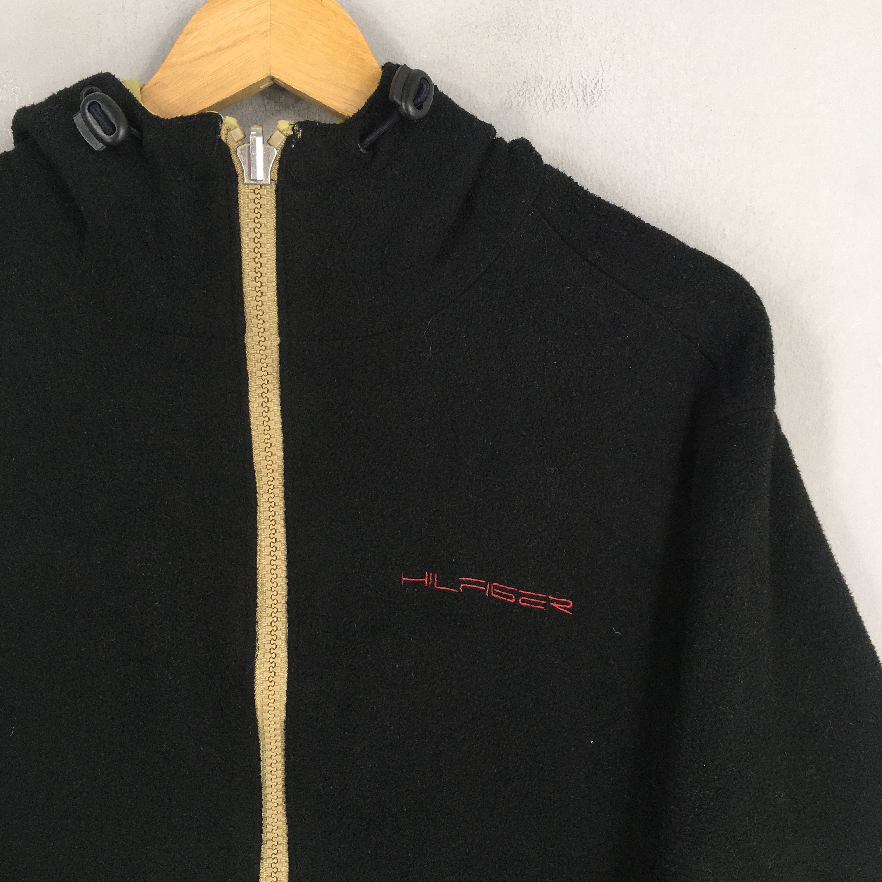 Vintage Tommy Hilfiger Hoodie Black Reversible Jacket Medium