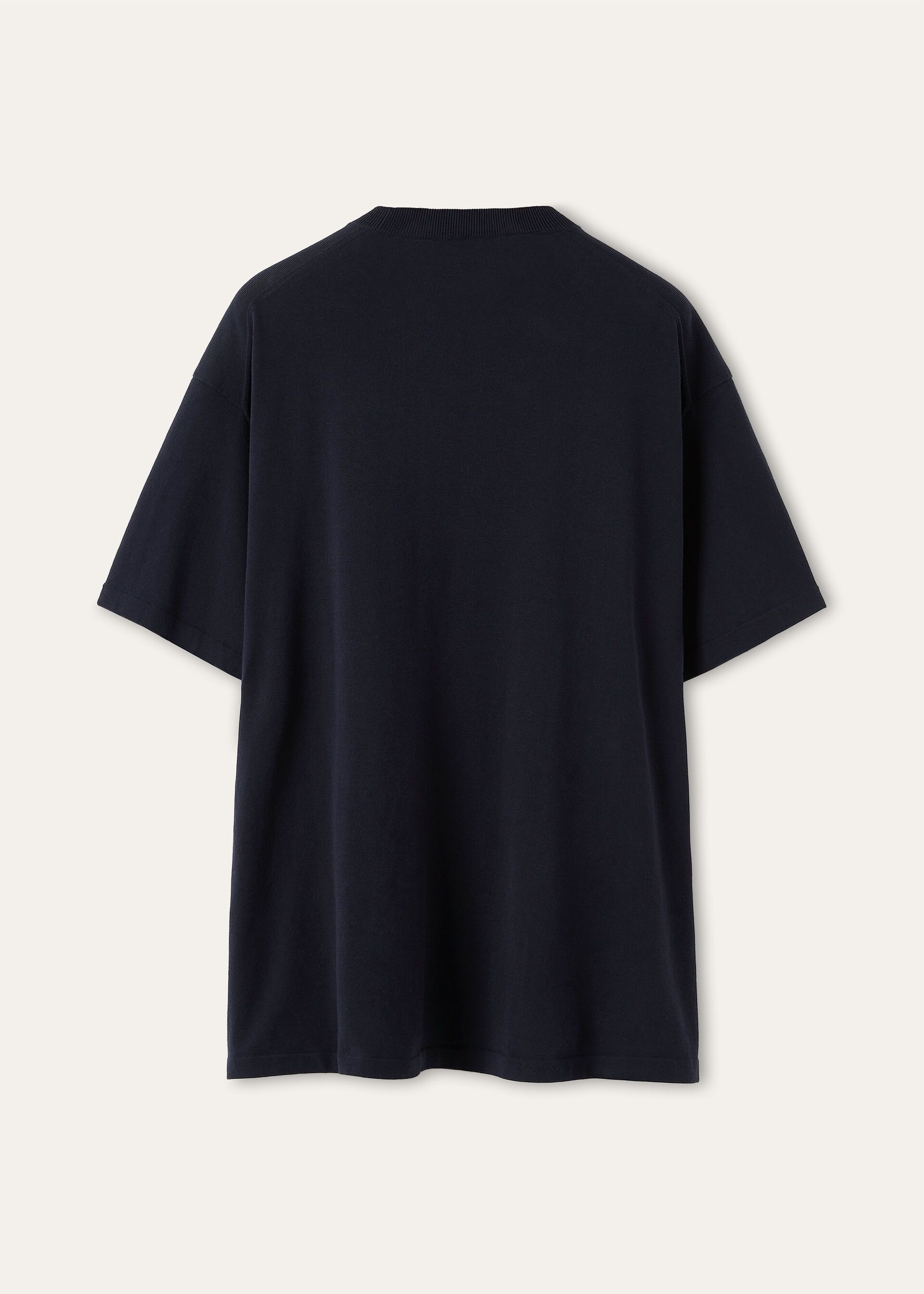 Loro Piana os11x0526 FAQ8157 Angera Crewneck T-Shirt in Blue Navy Size M / US 6-8 / IT 42-44 - 2 Thumbnail