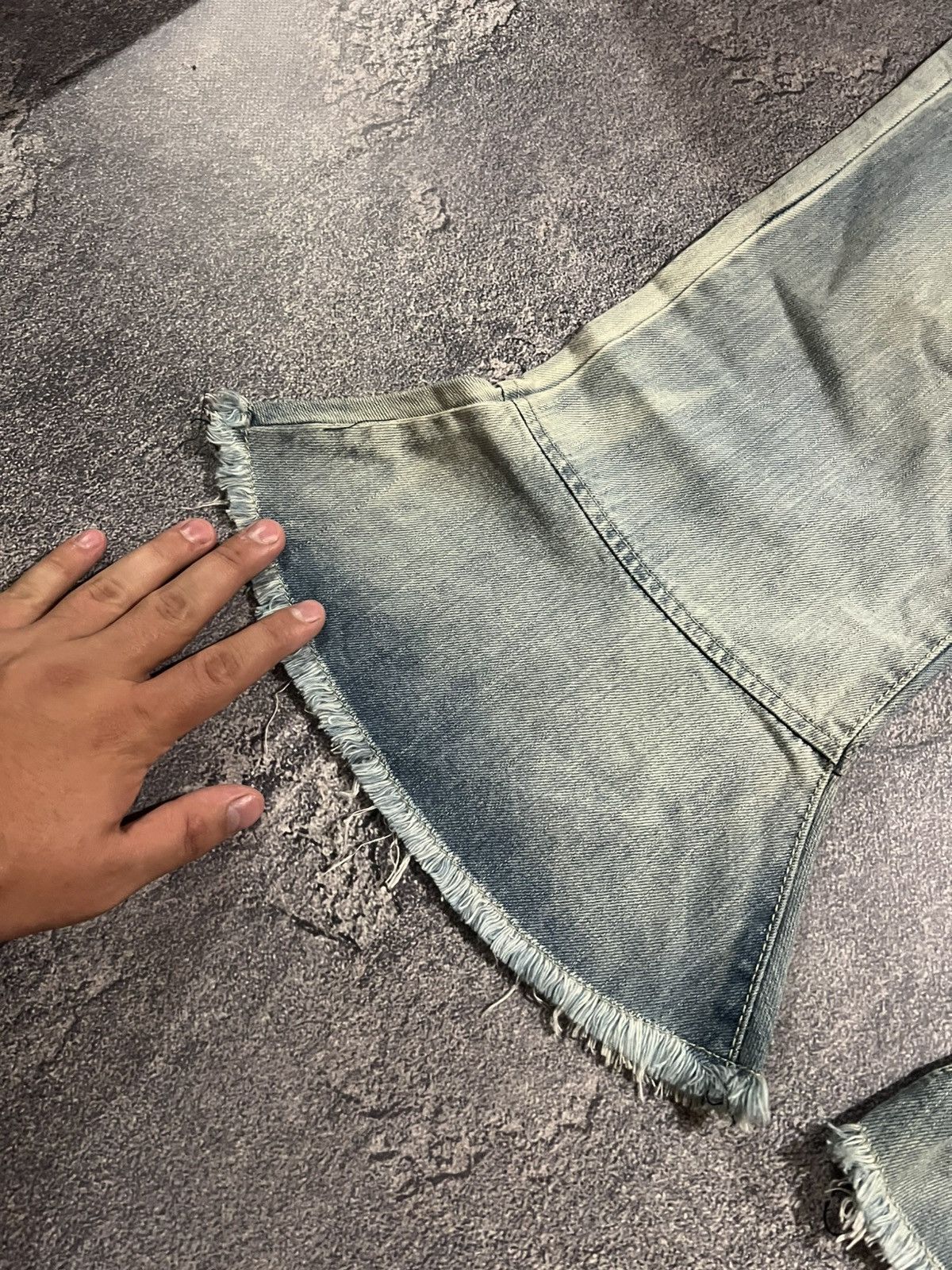 Japanese Brand Designer Flared Y2K Light Denim / Archive Number Nine Style Size US 32 / EU 48 - 7 Thumbnail