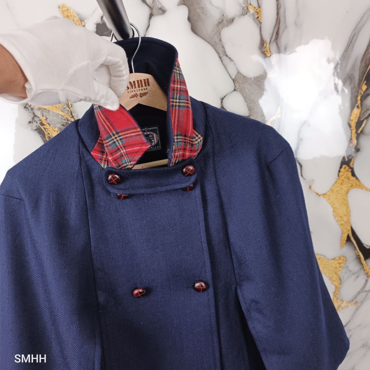 Vilagallo [Rare] Vilagallo Wool Cape – 214 MARINO – 38(One-Size) New Size S / US 4 / IT 40 - 3 Thumbnail