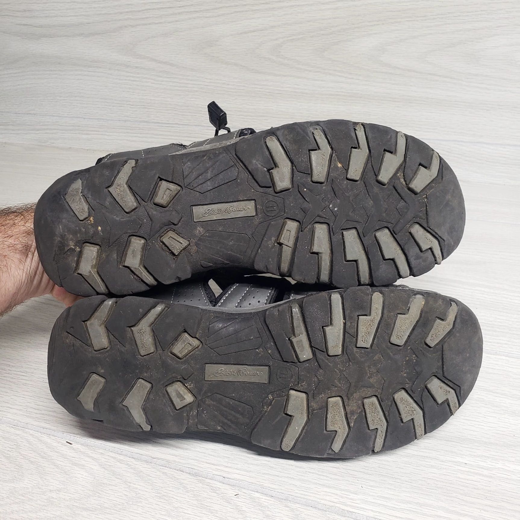 Eddie Bauer VINTAGE Eddie Bauer Sandals River Sandals Men M 11 Black Gray Hook & Loop Ankle Strap Shoes Adult Mens Size ONE SIZE - 6 Thumbnail