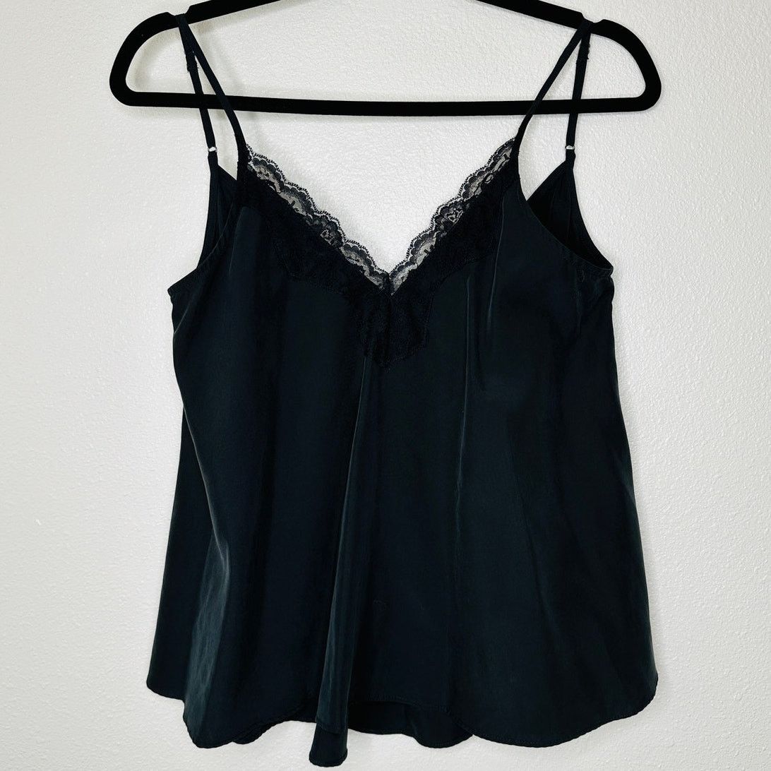 Zara NWT Zara TRF Collection Black Lace Trim Flowy Cami Top XS Size XS / US 0-2 / IT 36-38 - 2 Thumbnail