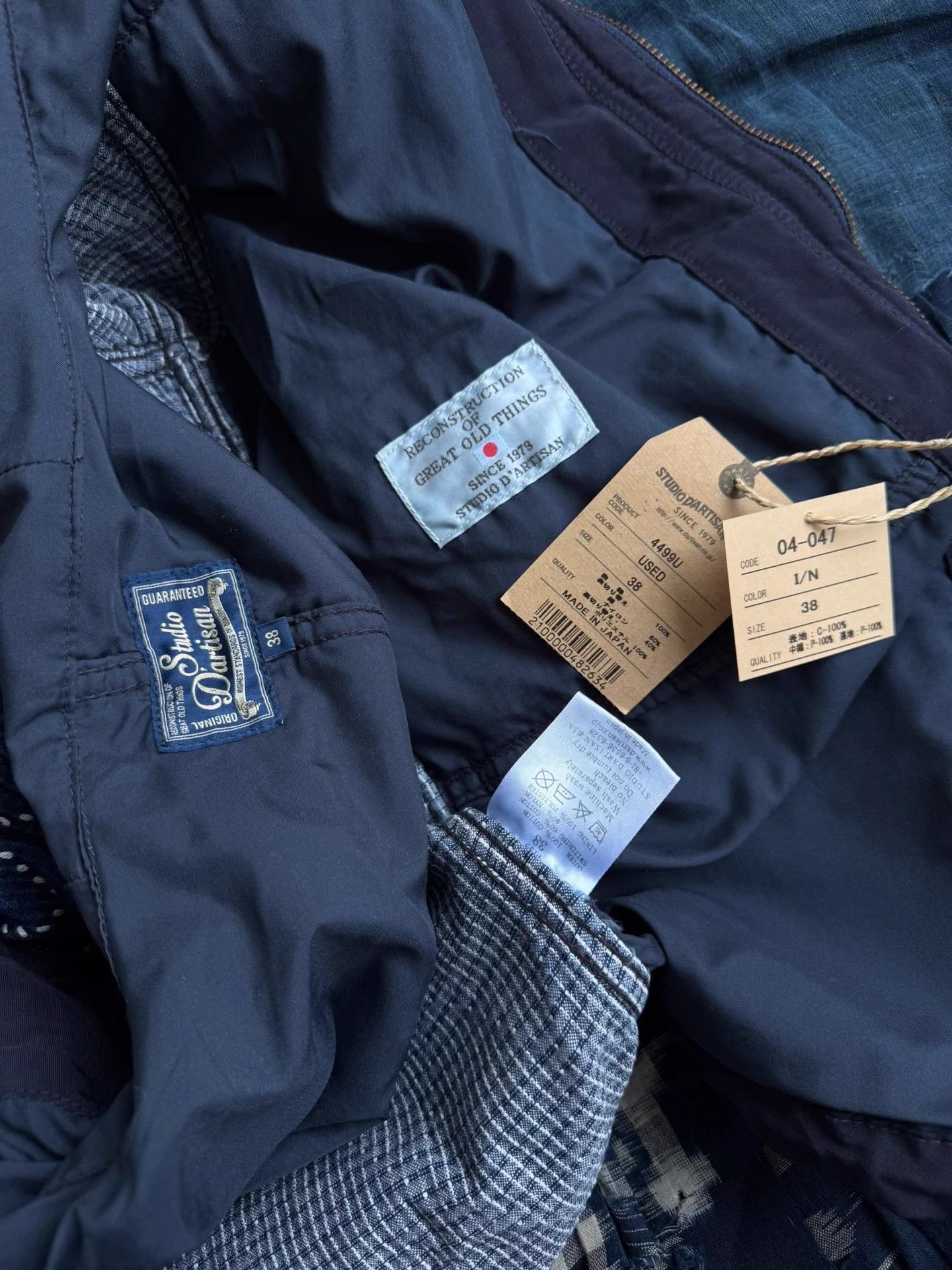 Studio D'Artisan Studio D'Artisan Indigo Sashiko Windbreaker Jacket 38 Size US XXS / EU 40 - 9 Thumbnail