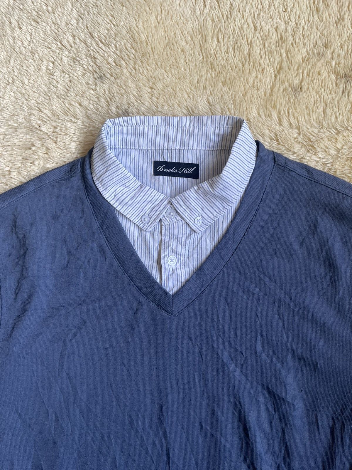 Japanese Brand Japan Grunge Double Layer Brooks Hill Longsleeve Size US L / EU 52-54 / 3 - 4 Thumbnail