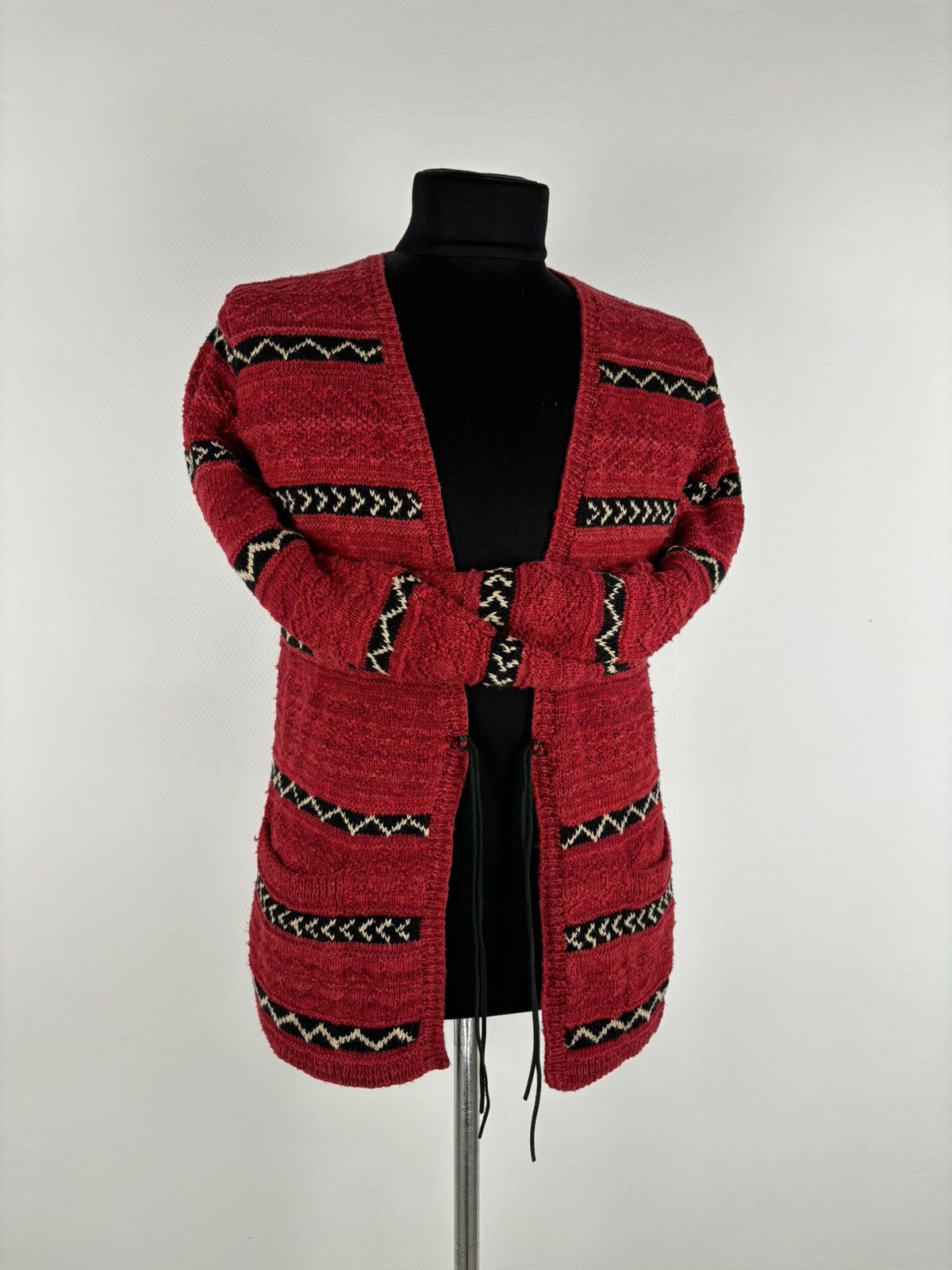 Lauren Ralph Lauren RARE Polo RRL Hand Knit Linen Aztec Navajo Striped Cardigan Size US M / EU 48-50 / 2 - 8 Thumbnail