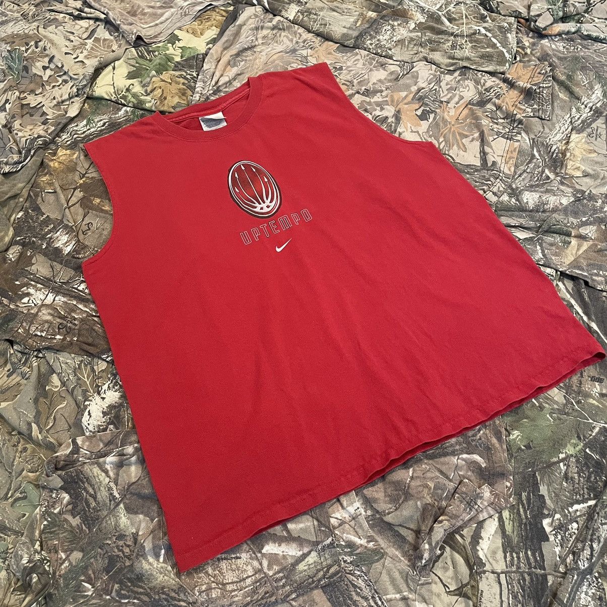 Nike 2000s Y2K Nike uptempo center swoosh tank top Size US XL / EU 56 / 4 - 4 Thumbnail