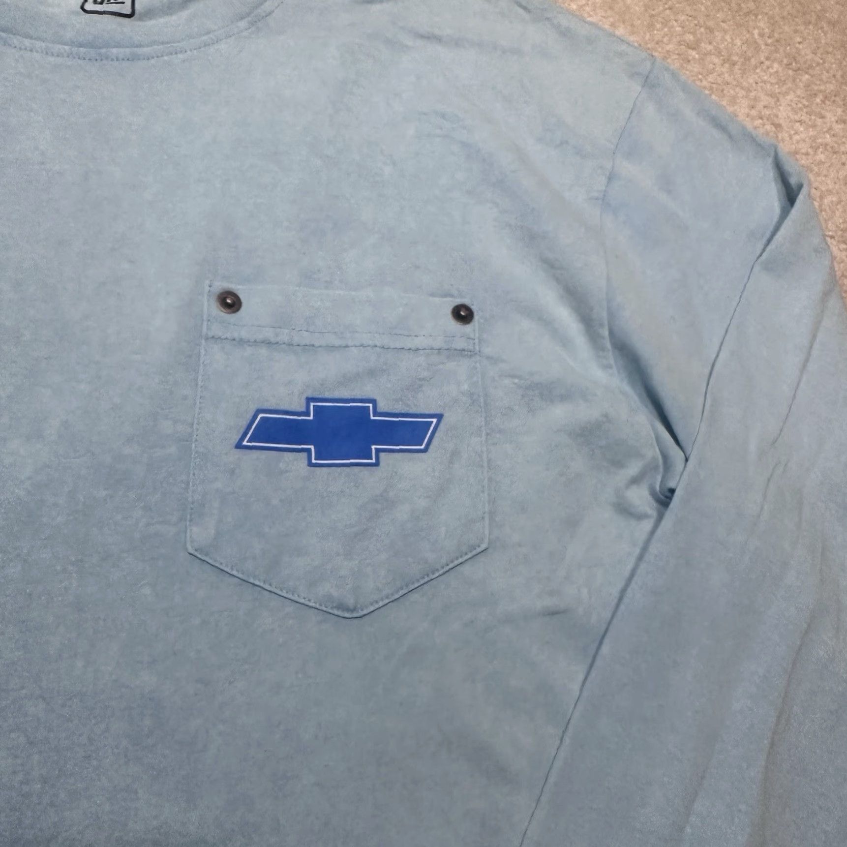 Doublet Chevy Camaro T Shirt Mens Large Blue Long Sleeve Double Sided Size US L / EU 52-54 / 3 - 3 Thumbnail