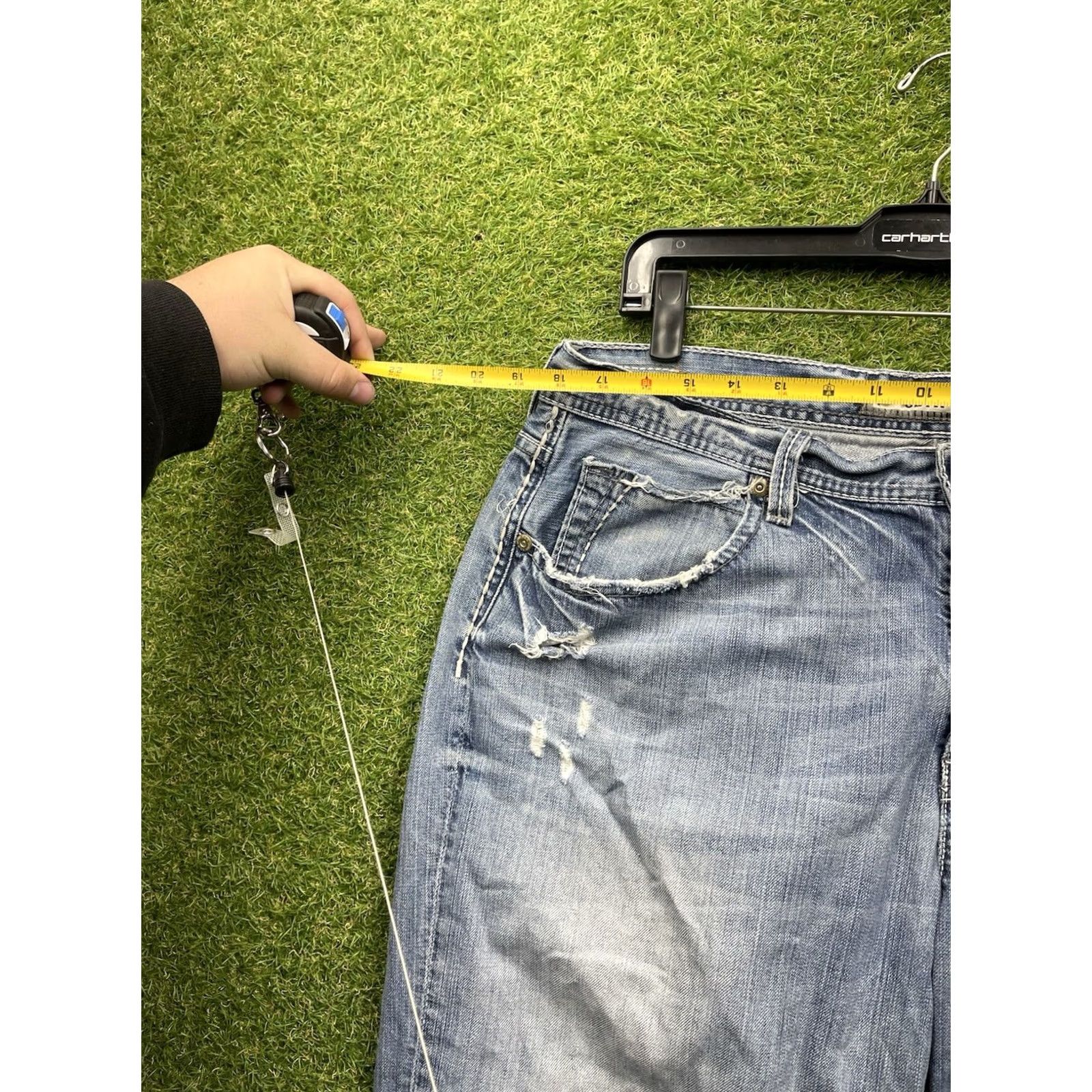 Vintage BKE Jeans Mens 36 Seth Straight Leg Distressed Light Wash 36x28 Blue Buckle 3D Y2K 90s 2000s Jeans Mens Size US 36 / EU 52 - 2 Thumbnail